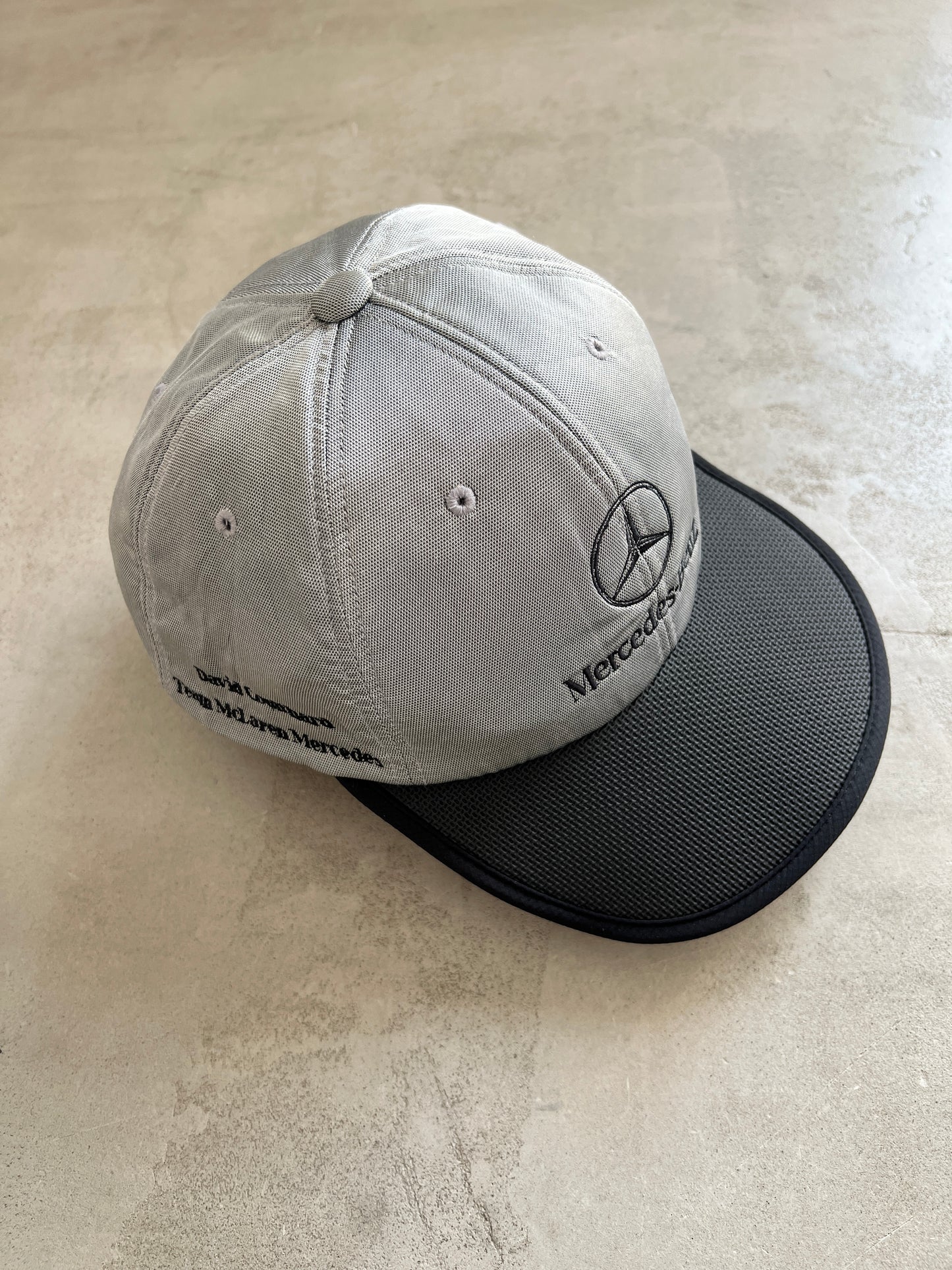 GREY MERCEDES BENZ X MCLAREN RACING CAP - 1990S
