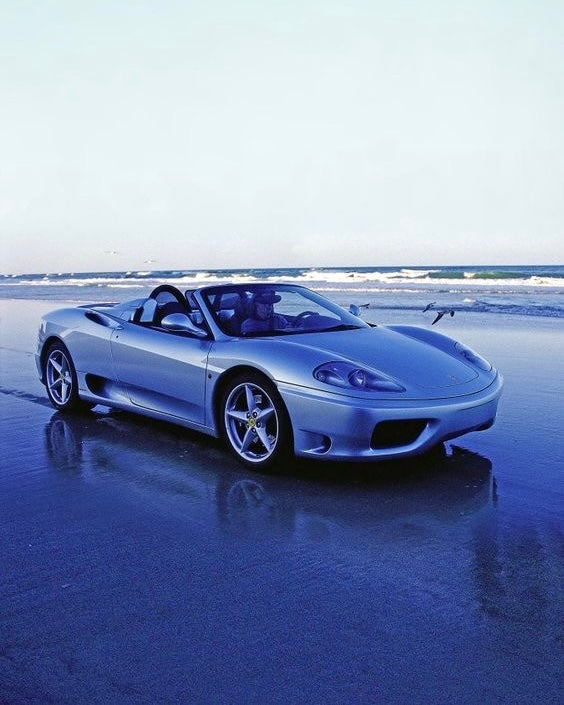 GREY FERRARI 360 SPIDER TEE - 2000S - L
