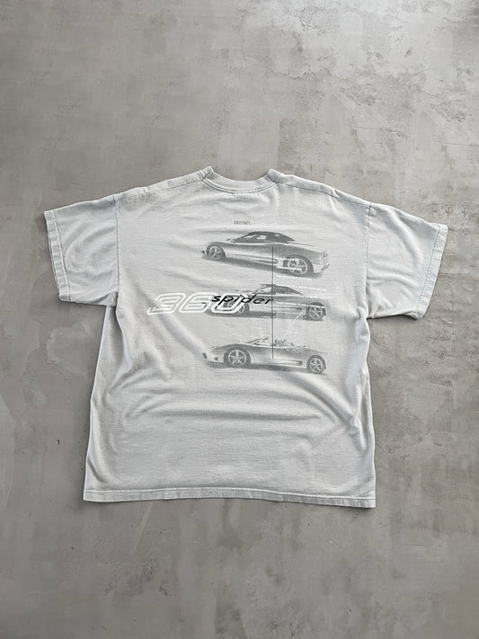 GREY FERRARI 360 SPIDER TEE - 2000S - L