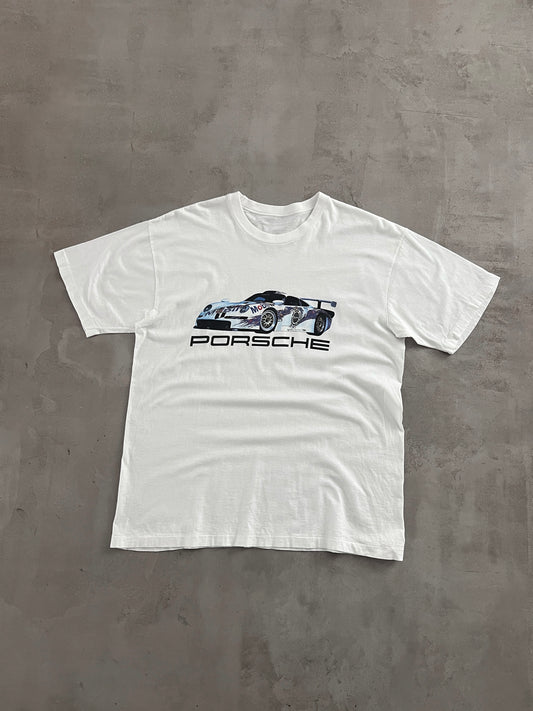 WHITE PORSCHE 911 GT1 TEE - 1996 - L