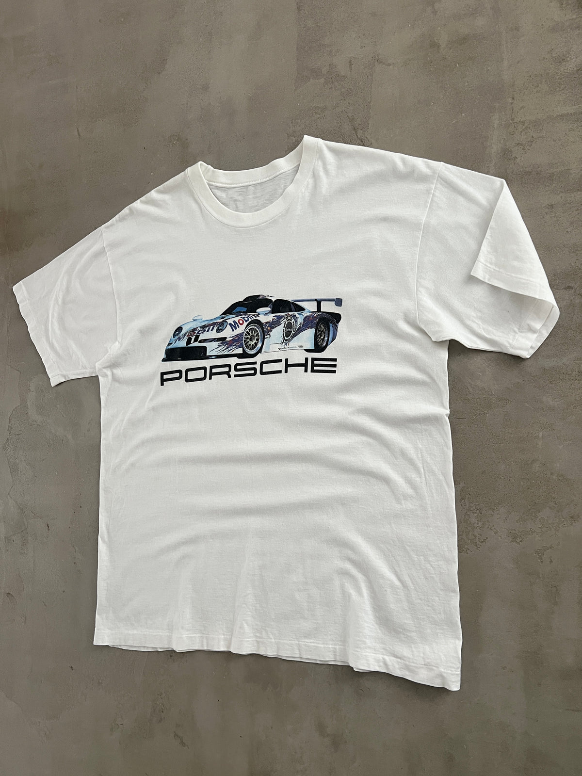 WHITE PORSCHE 911 GT1 TEE - 1996 - L