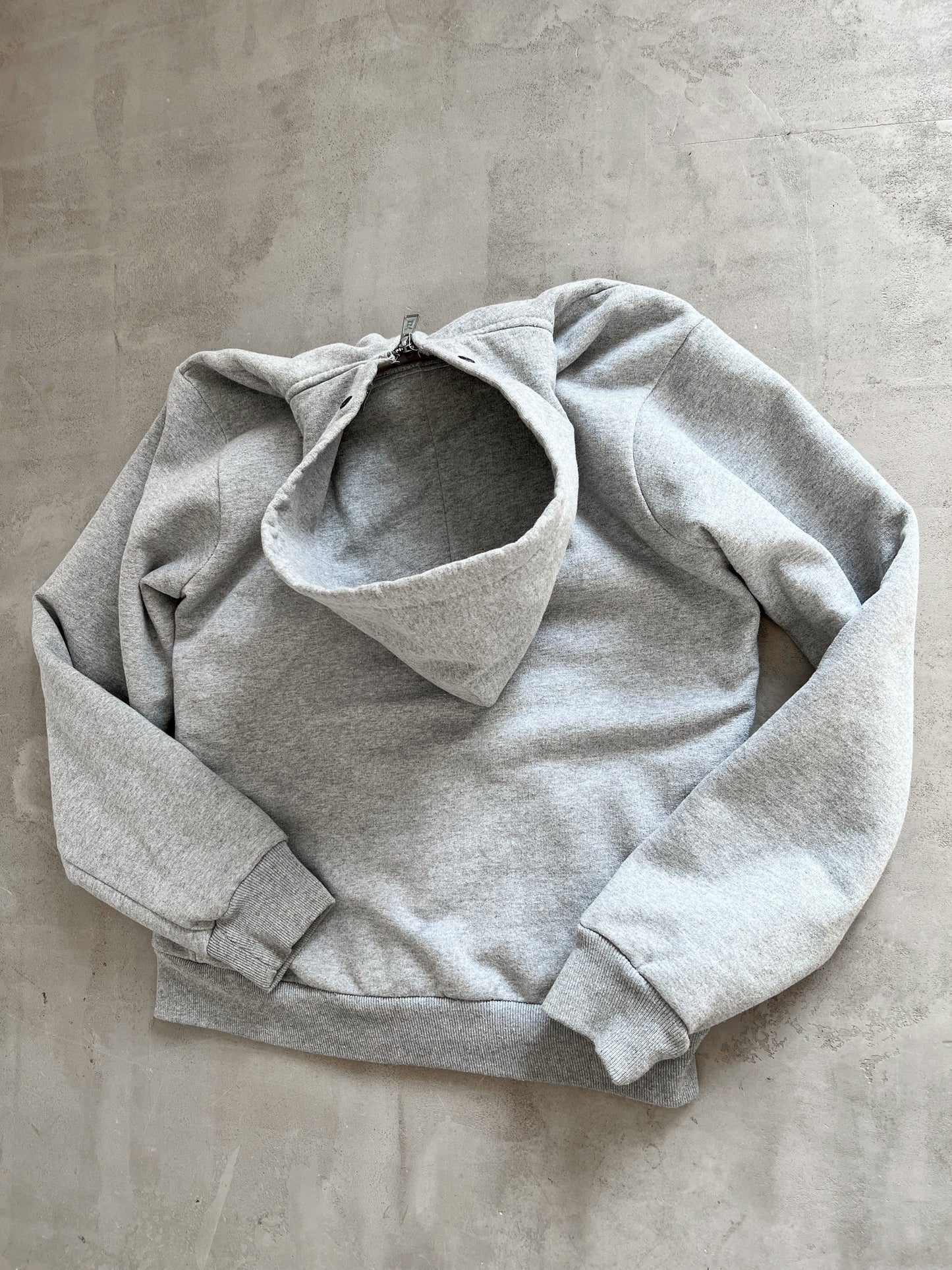GREY CARHARTT ZIP UP HOODIE - 2000S - XL