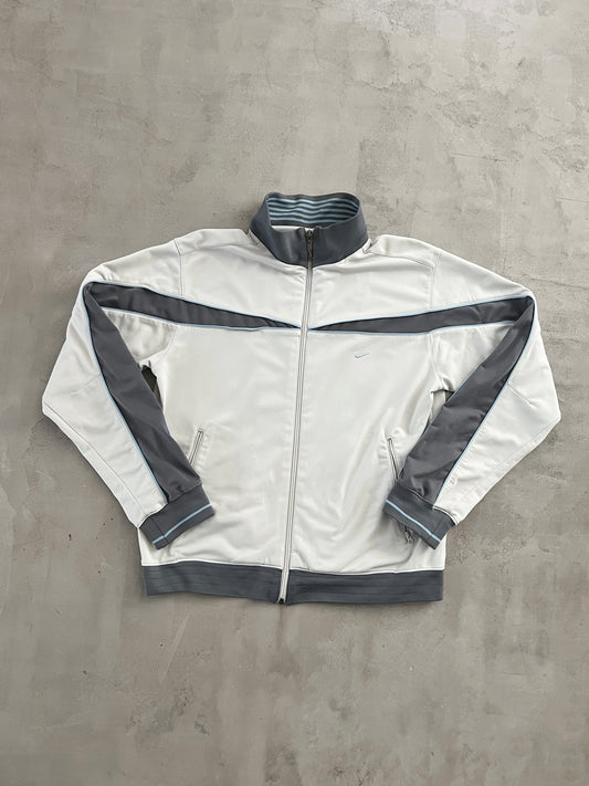 GREY/BABY BLUE NIKE JACKET - 2000S - S