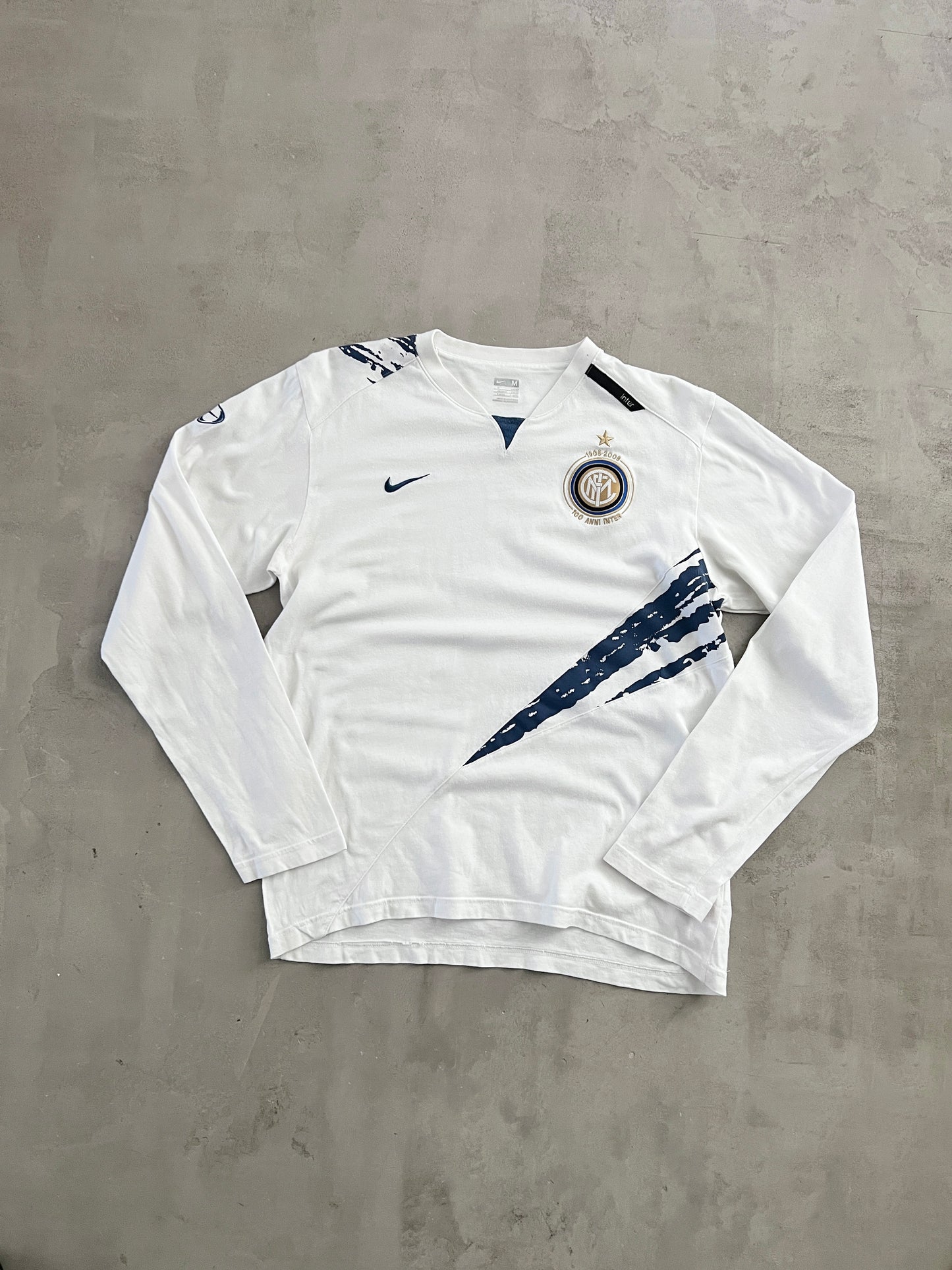 WHITE INTER MILAN NIKE LONGSLEEVE - 2000S - M/S