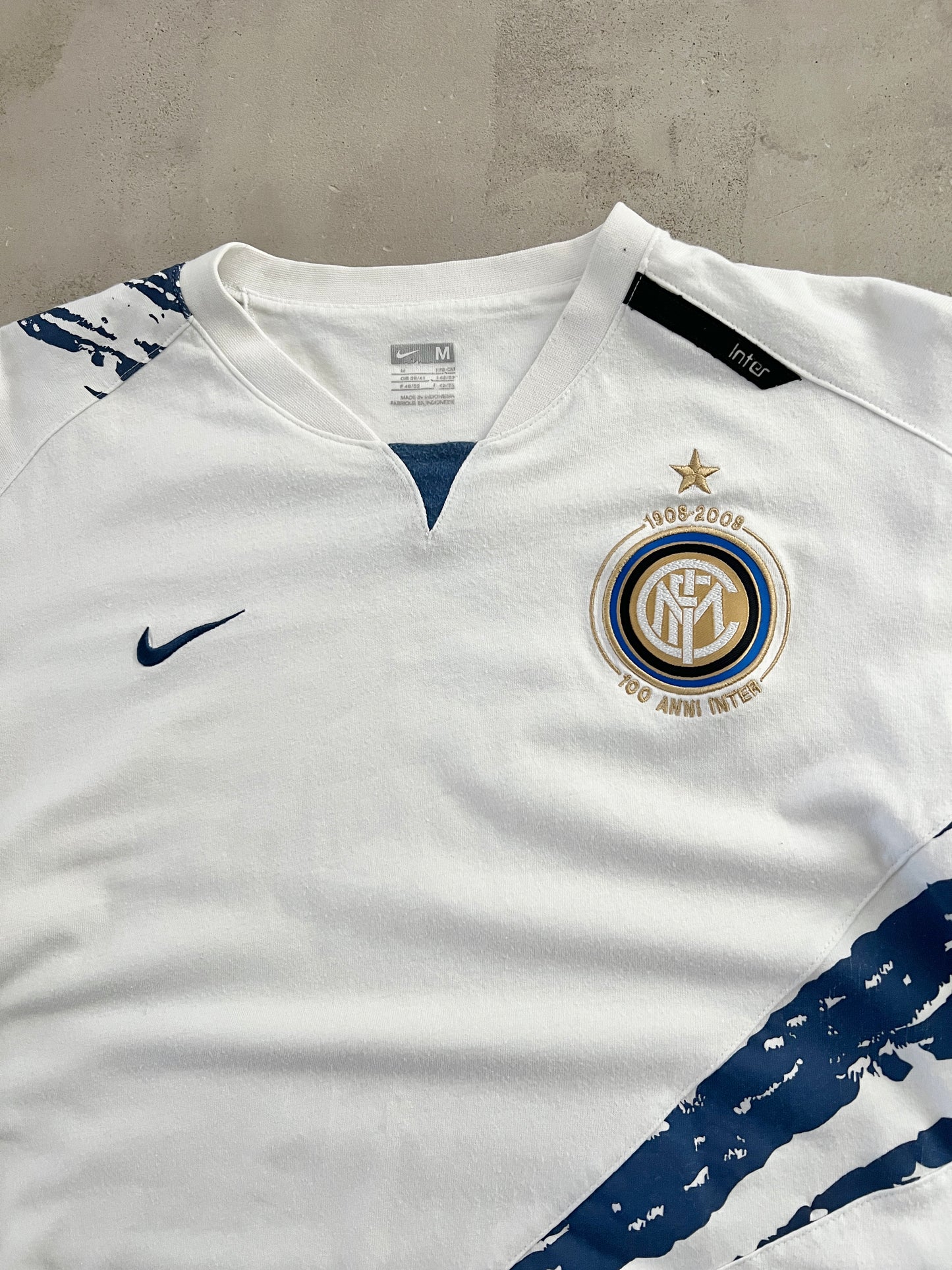 WHITE INTER MILAN NIKE LONGSLEEVE - 2000S - M/S