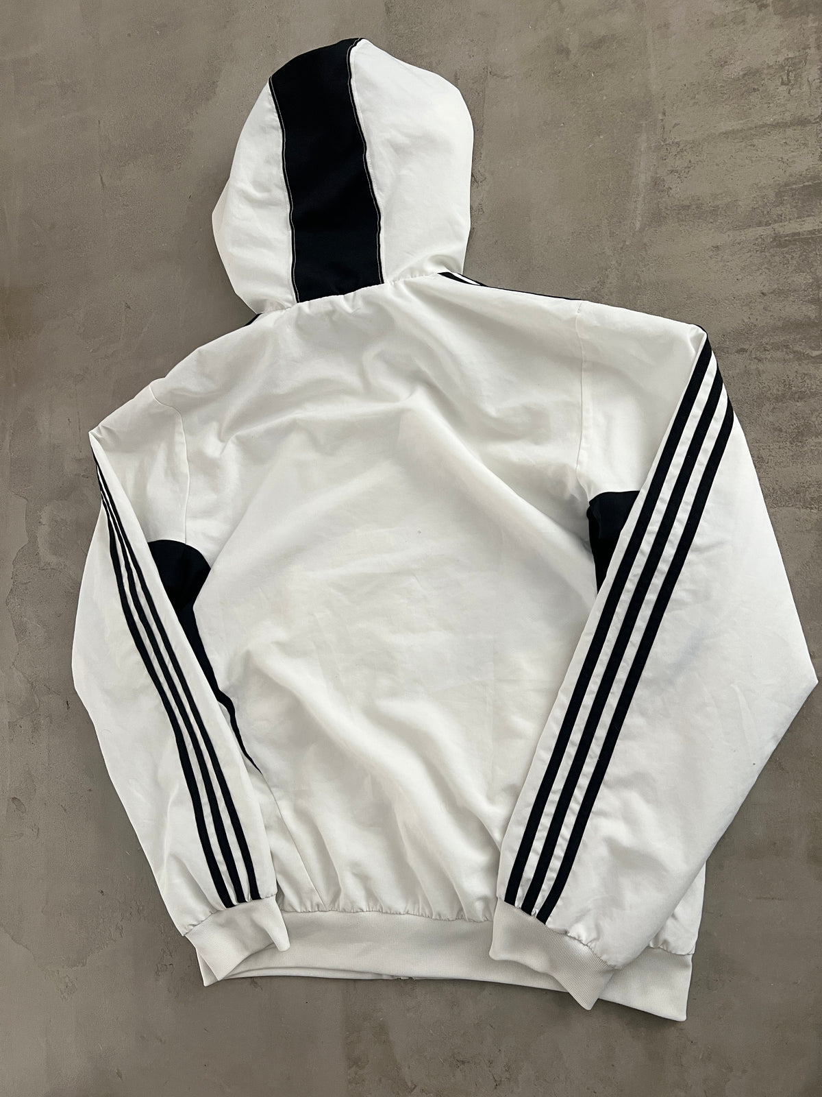 WHITE REAL MADRID TRACK JACKET - 2000S - L