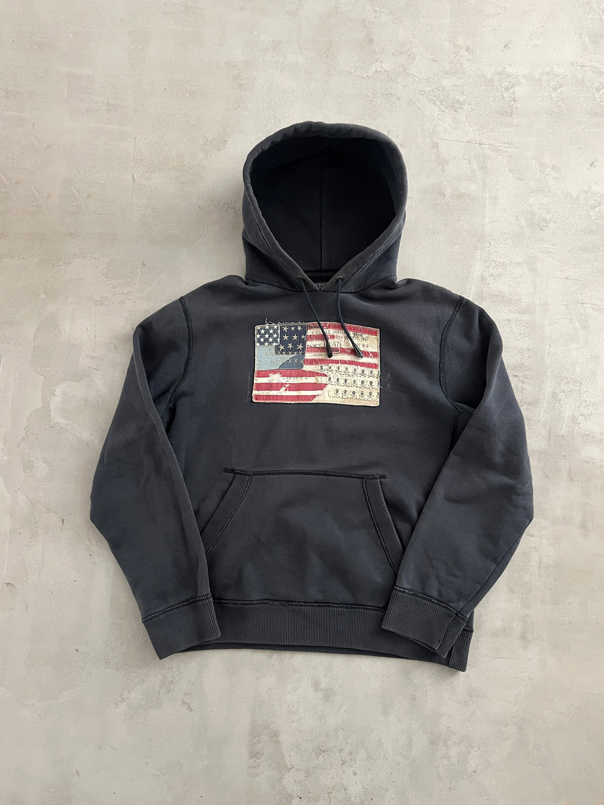 NAVY RALPH LAUREN USA HOODIE - 2000S - M/L