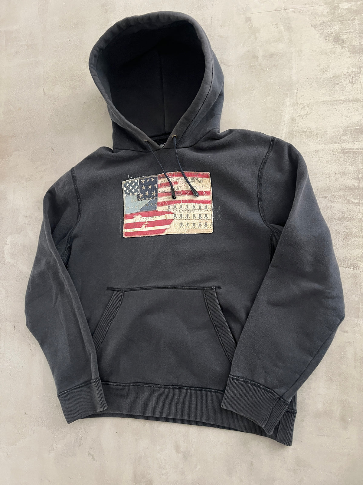 NAVY RALPH LAUREN USA HOODIE - 2000S - M/L