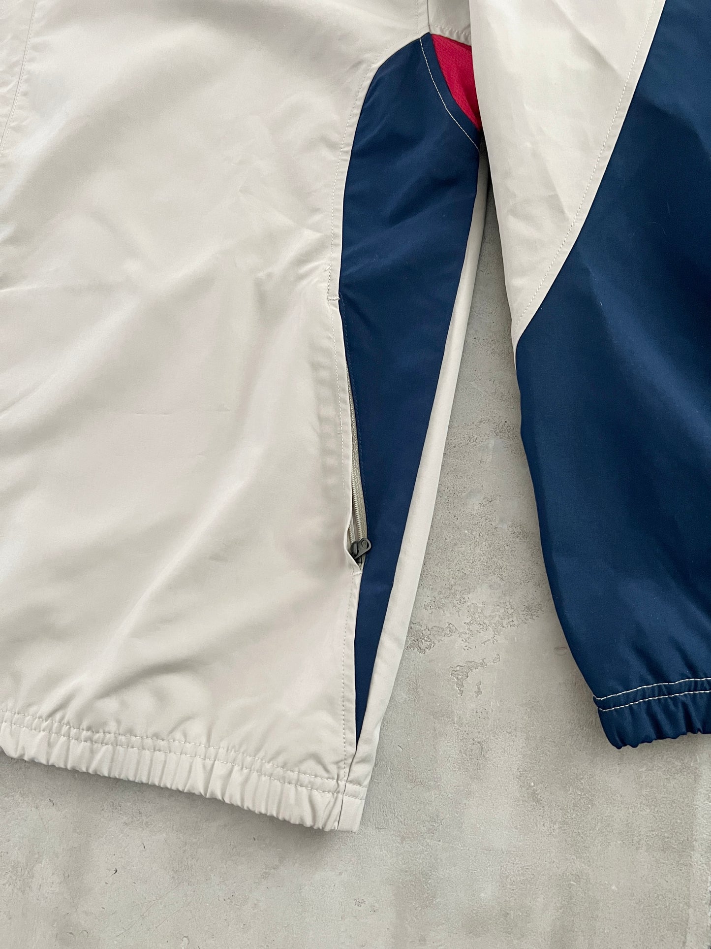 BEIGE/NAVY PSG NIKE TRACKSUIT - 2000S - XL/L