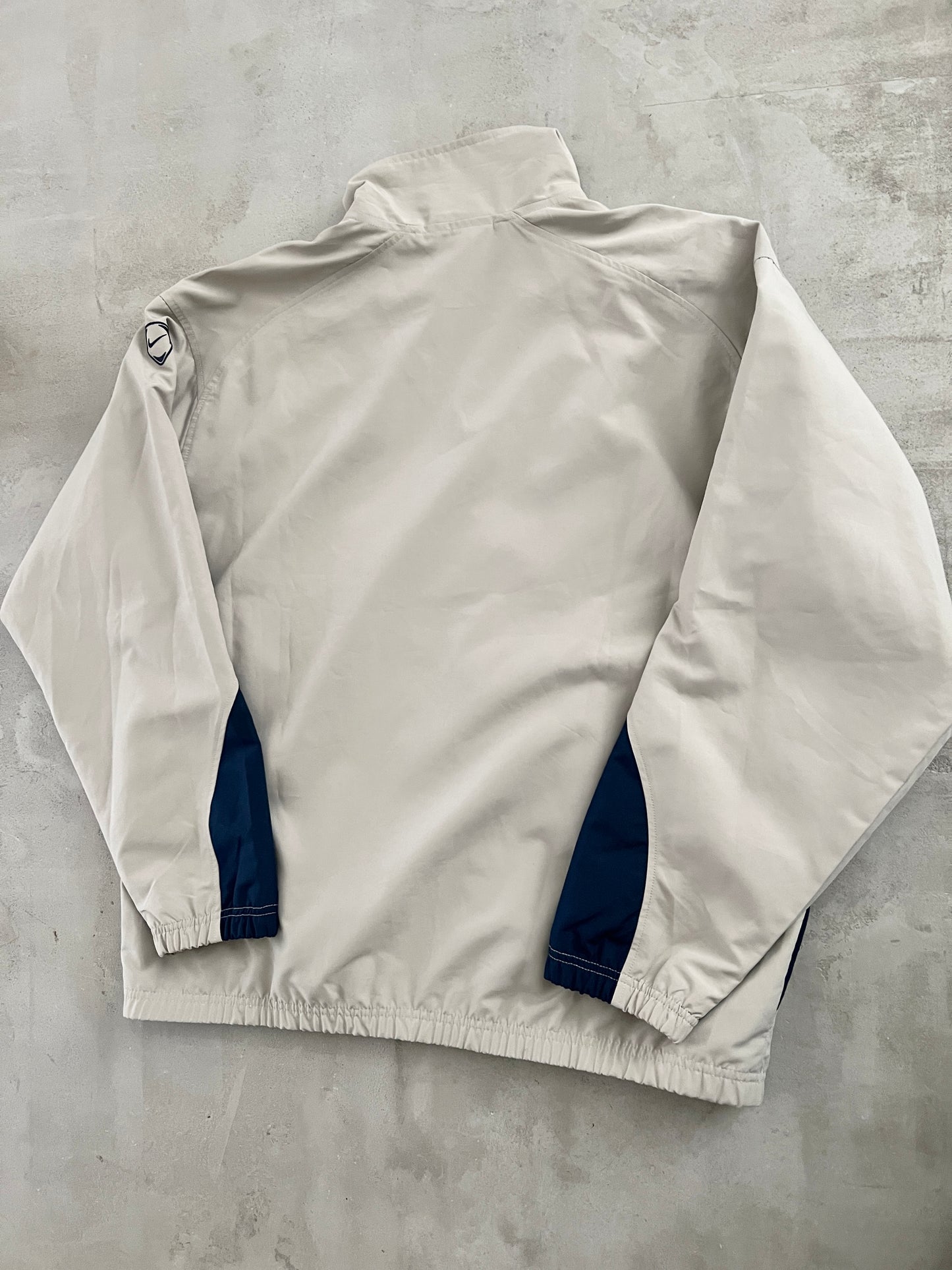 BEIGE/NAVY PSG NIKE TRACKSUIT - 2000S - XL/L