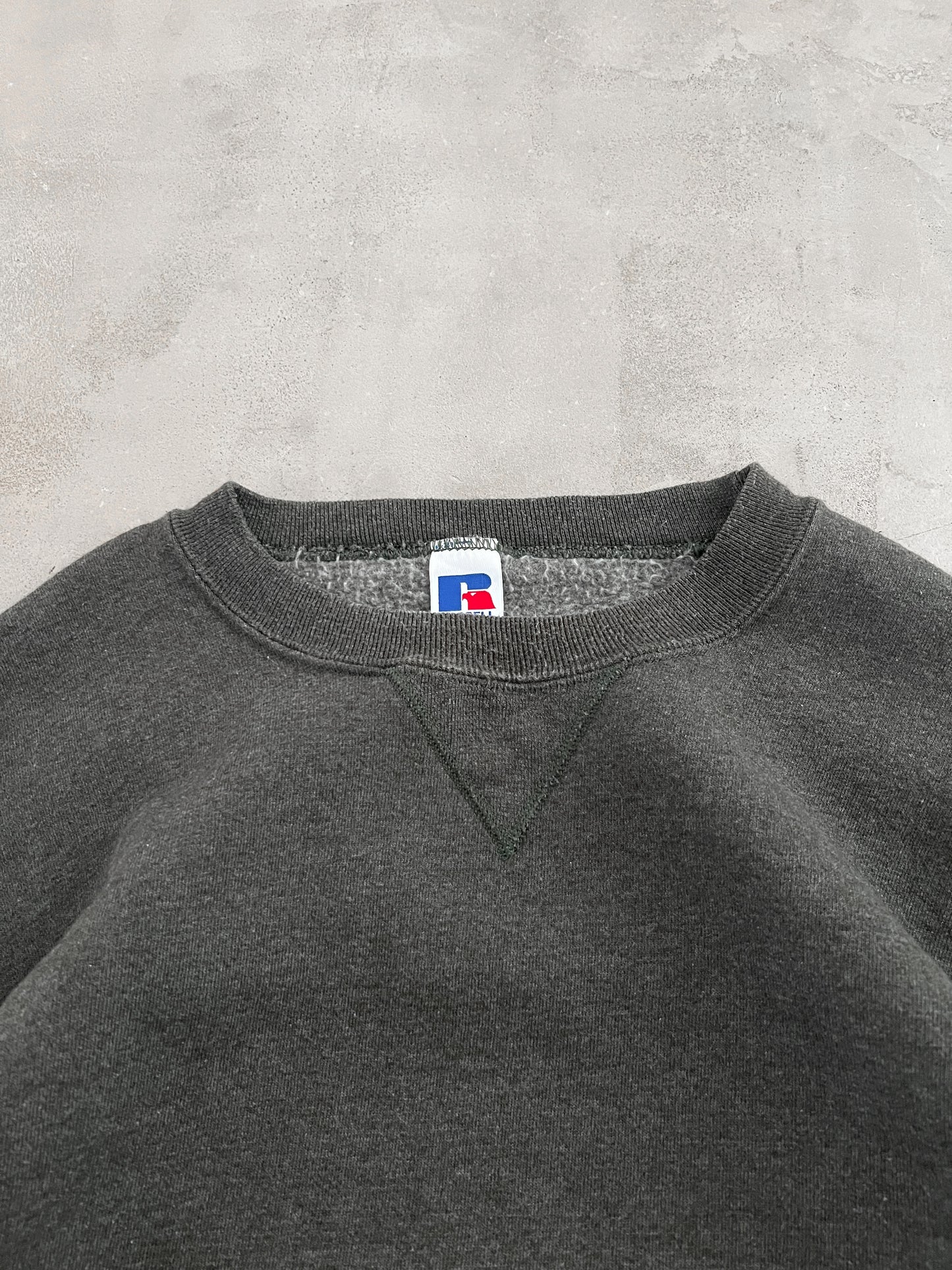 GREY RUSSELL SWEATER - 1990S - L