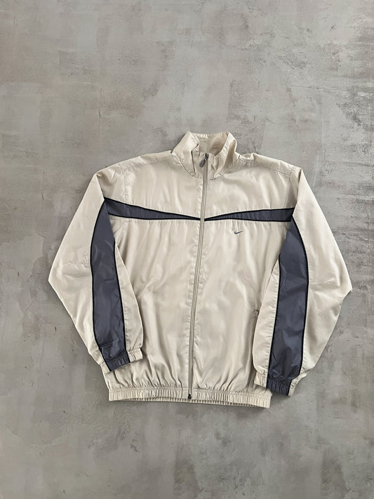 BEIGE NIKE TRACK JACKET - 2000S - S