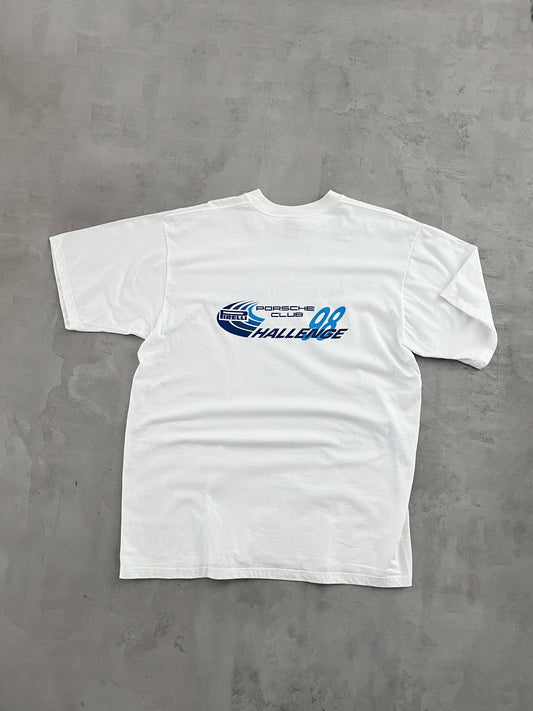 WHITE PORSCHE X PIRELLI RACING TEE - 1998 - XL