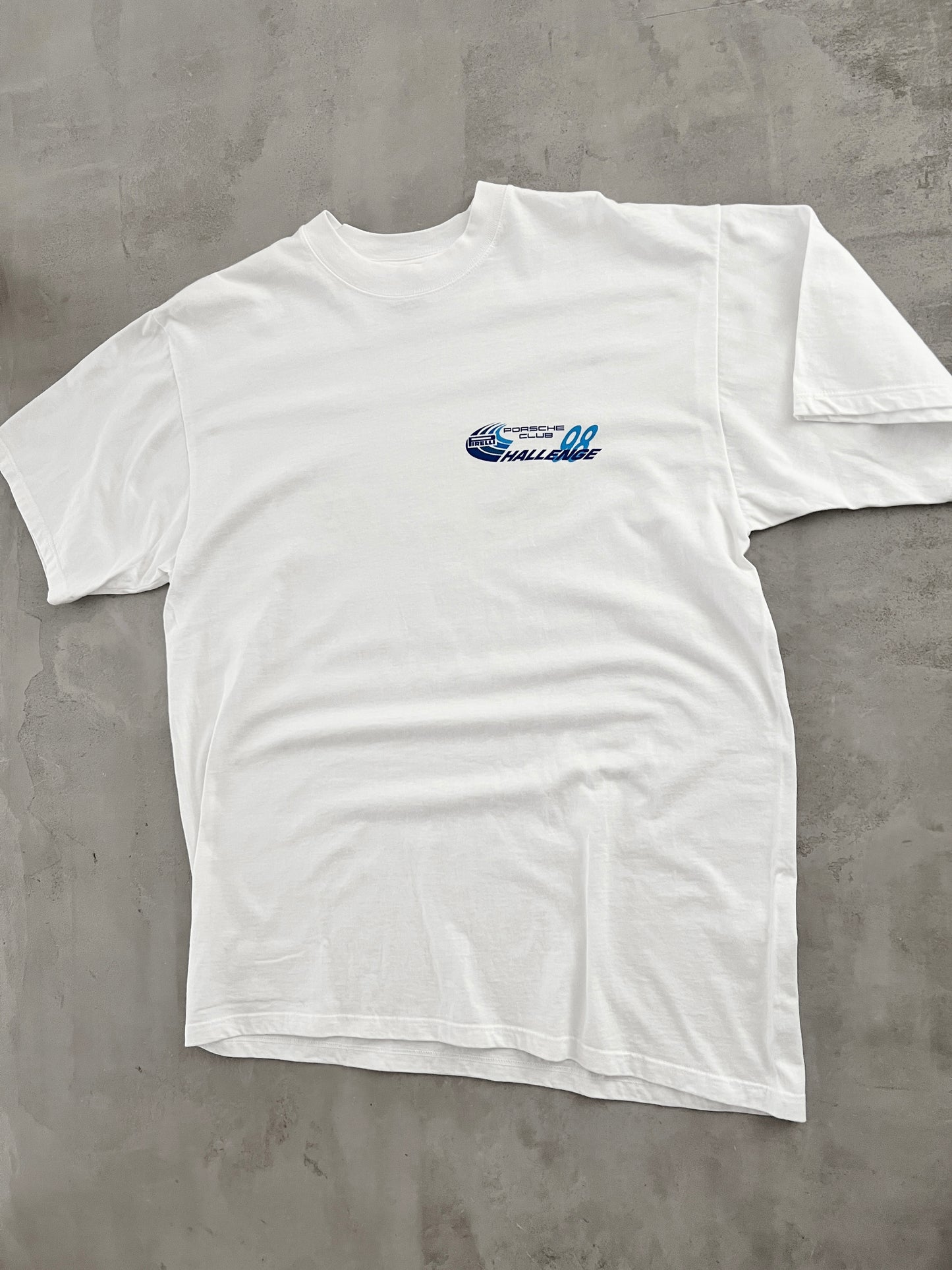 WHITE PORSCHE X PIRELLI RACING TEE - 1998 - XL