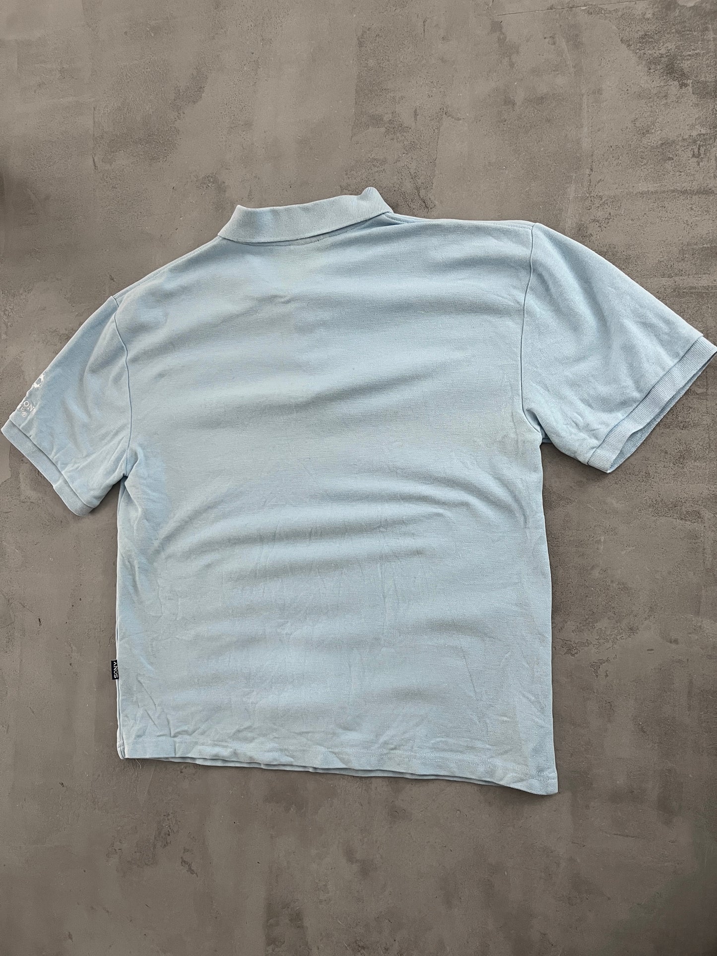 BABY BLUE SONY CHAMPIONS LEAGUE POLO - 2000S - M