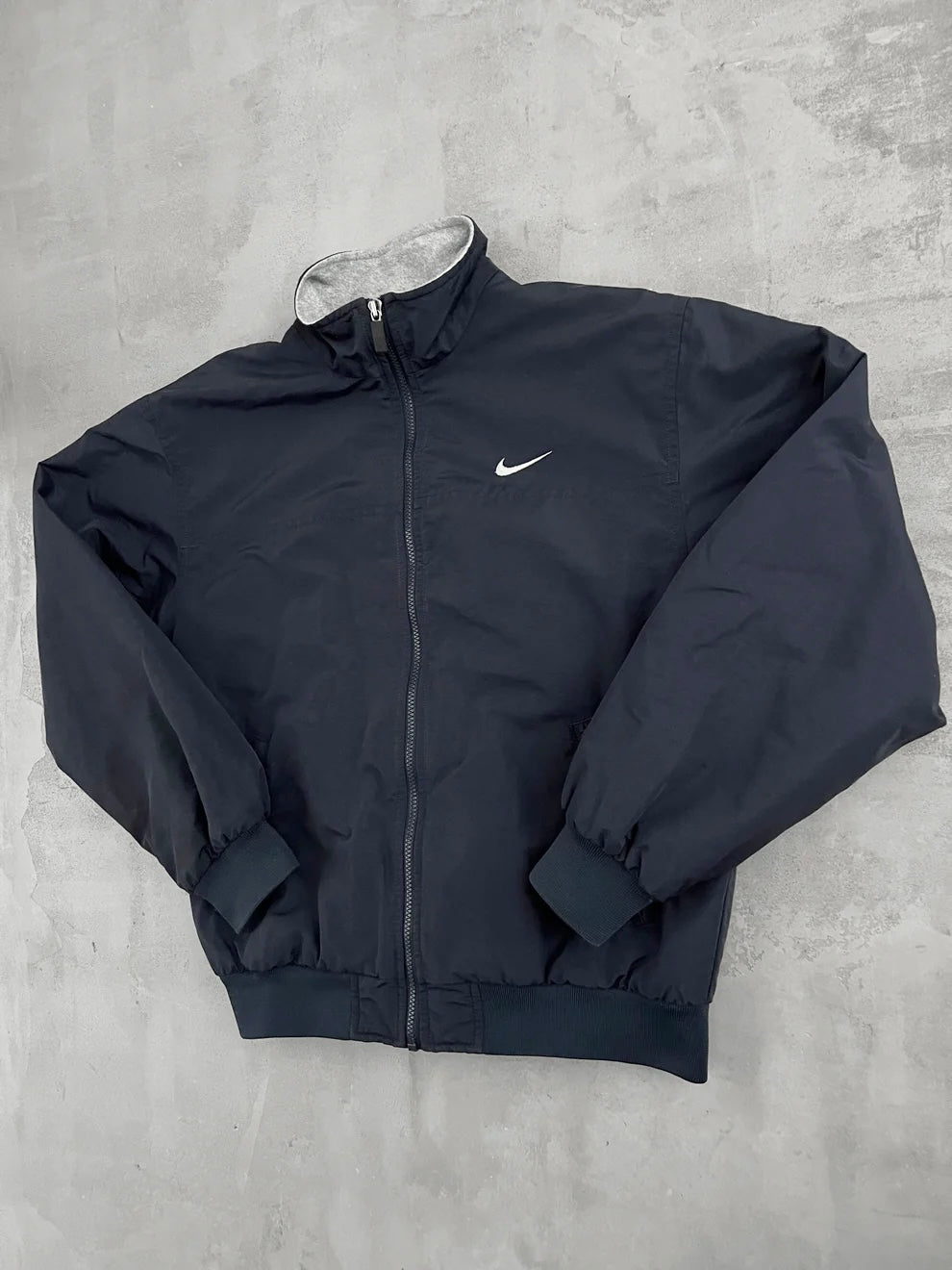 NAVY NIKE TRACK JACKET - 1990S - M