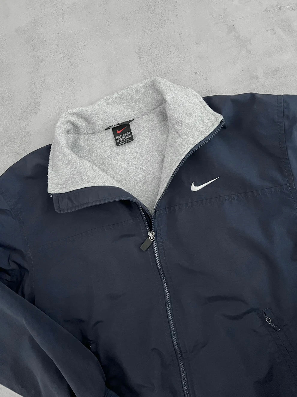 NAVY NIKE TRACK JACKET - 1990S - M