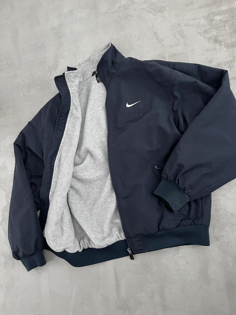 NAVY NIKE TRACK JACKET - 1990S - M