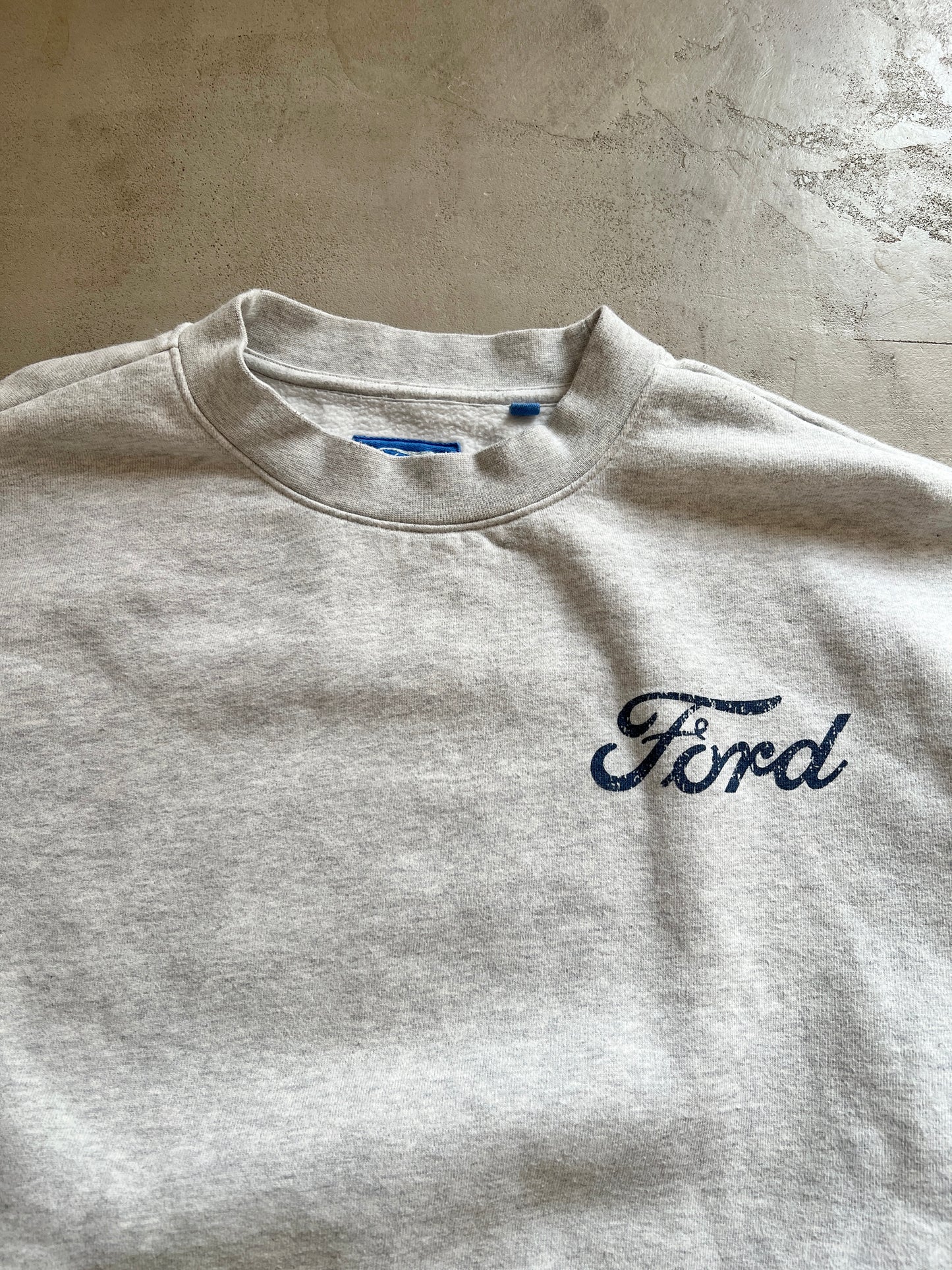 GREY FORD SWEATER - 1990S - L