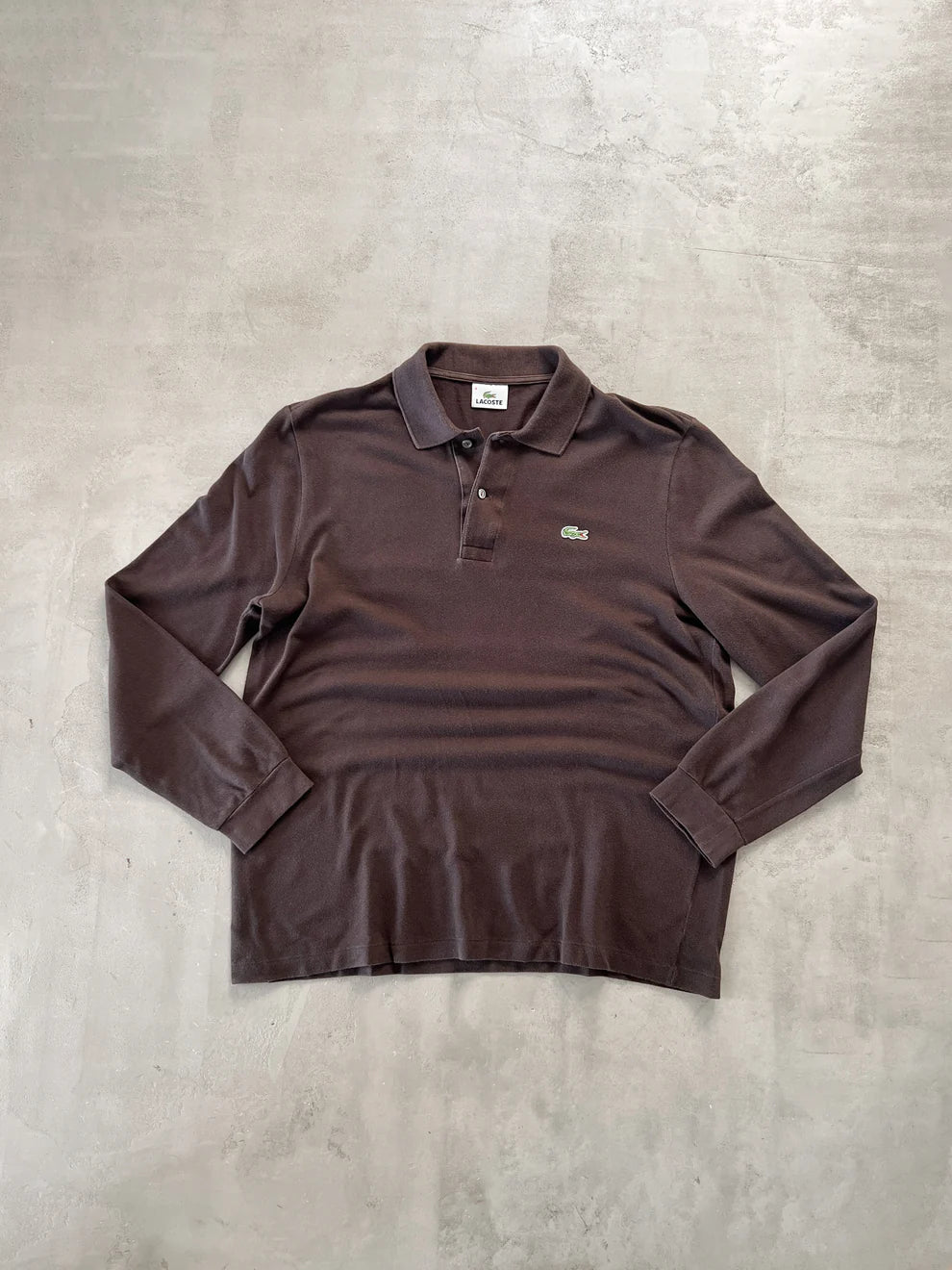 MOCHA LACOSTE LONGSLEEVE - 2000S - M