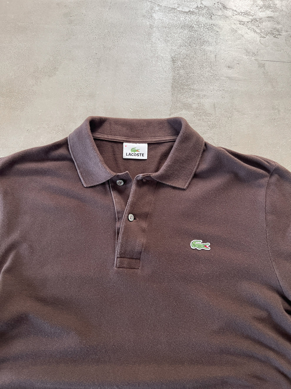 MOCHA LACOSTE LONGSLEEVE - 2000S - M