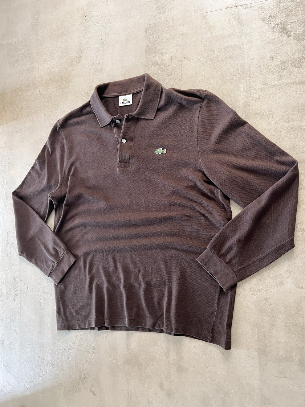MOCHA LACOSTE LONGSLEEVE - 2000S - M
