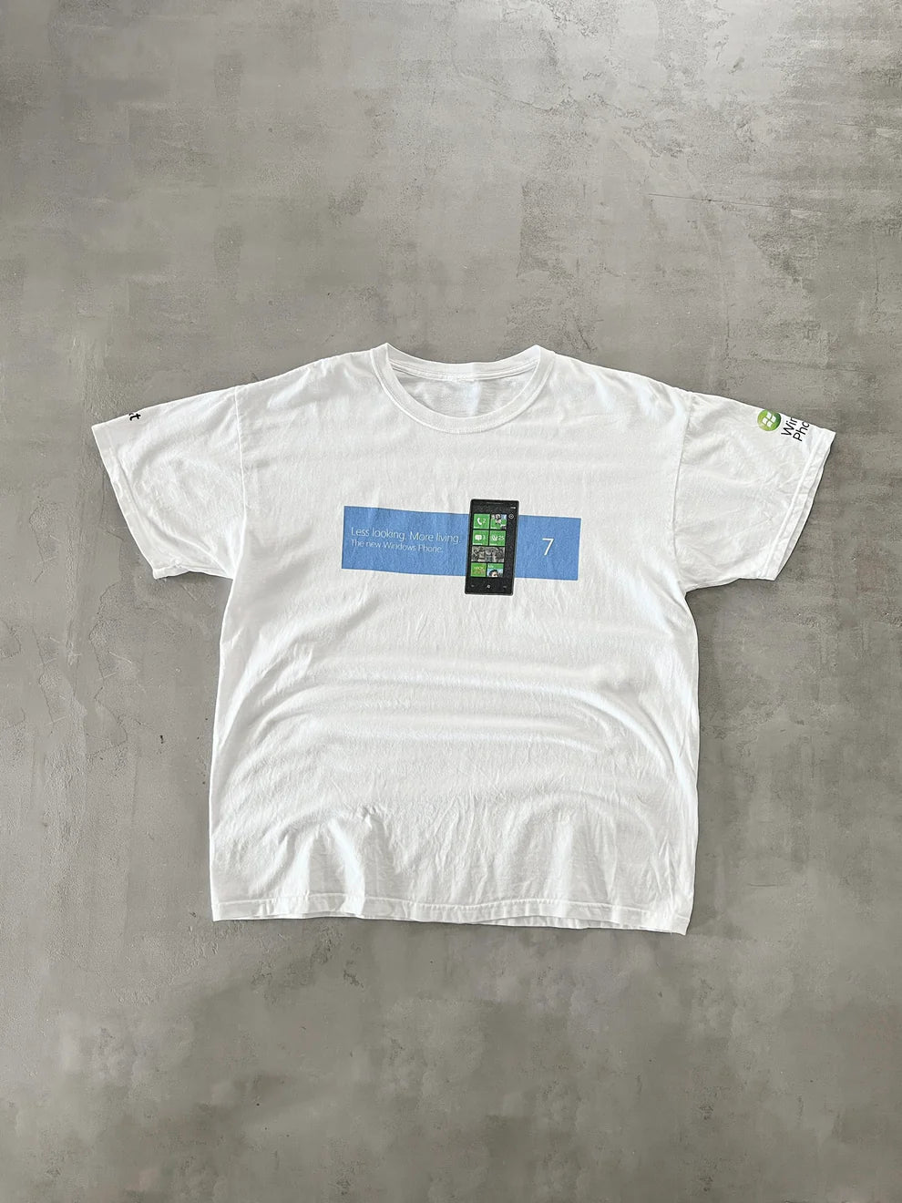 WHITE WINDOWS PHONE TEE - 2000S - L