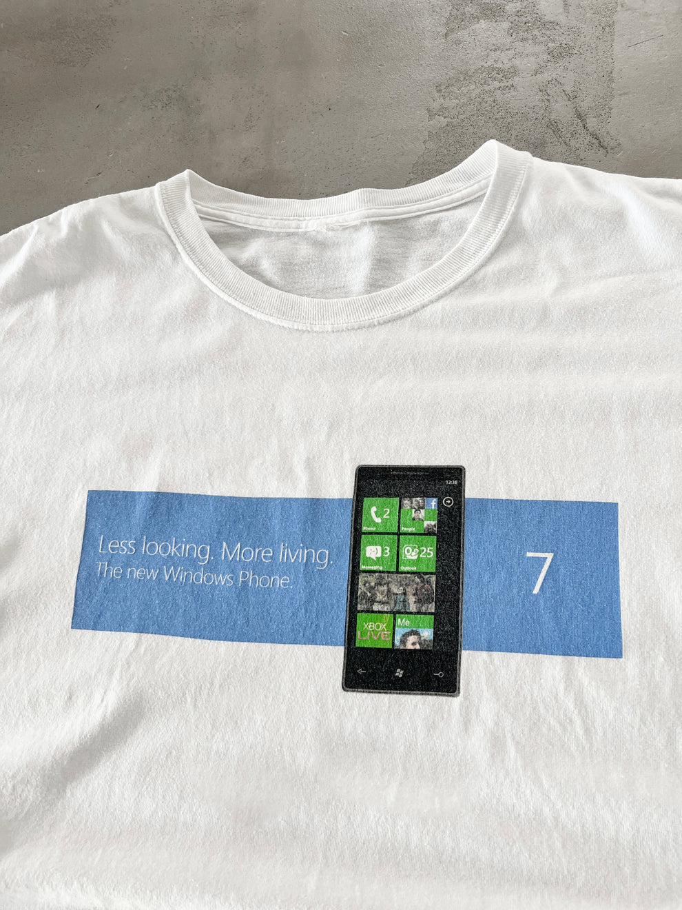 WHITE WINDOWS PHONE TEE - 2000S - L