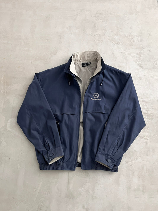 NAVY MERCEDES BENZ JACKET - 1990S - M/L