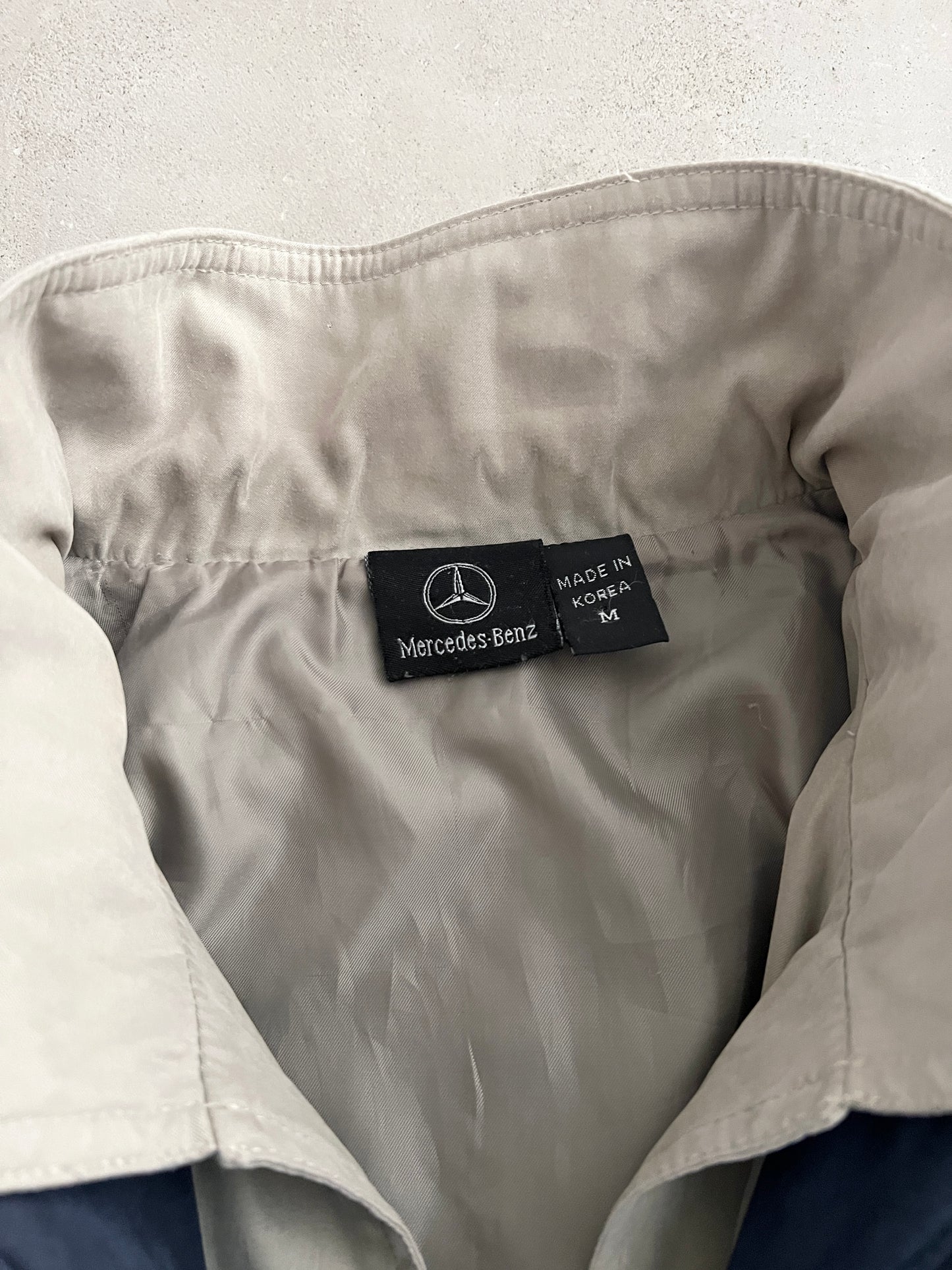NAVY MERCEDES BENZ JACKET - 1990S - M/L