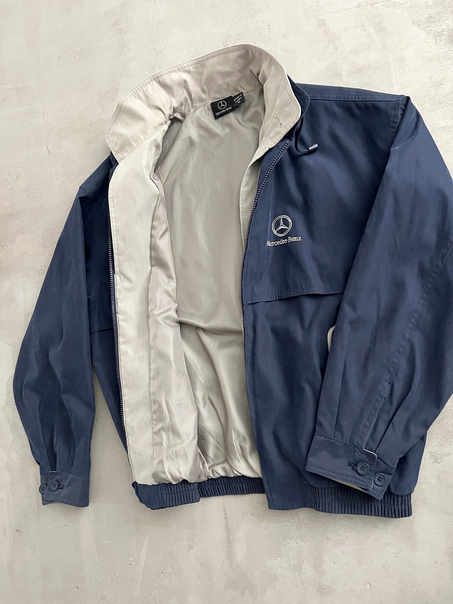 NAVY MERCEDES BENZ JACKET - 1990S - M/L