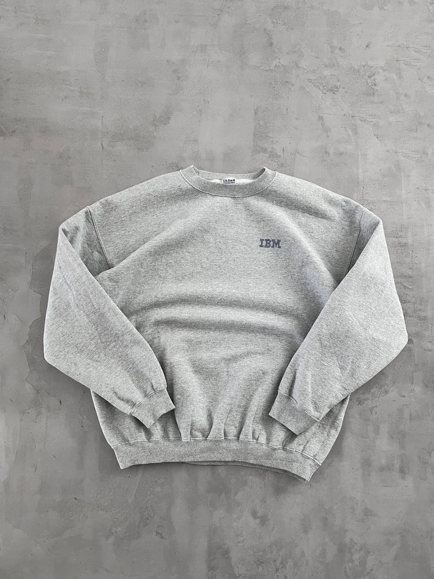 GREY IBM PROMO SWEATER - 1990S - XL
