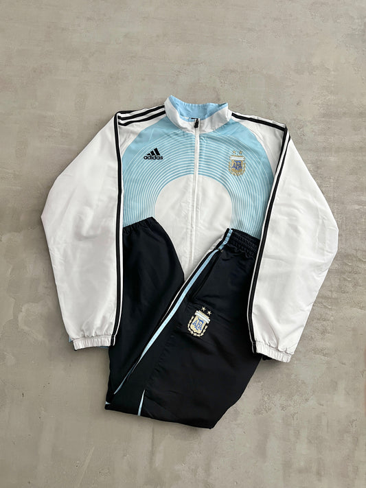 BABY BLUE WHITE ARGENTINA TRACKSUIT - 2000S - L