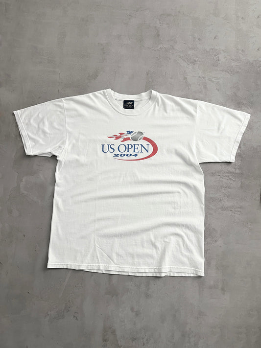 WHITE US OPEN TENNIS TEE - 2004 - XL