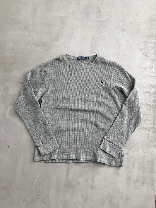 GREY RALPH LAUREN WAFFLE KNIT - 2000S - M/S