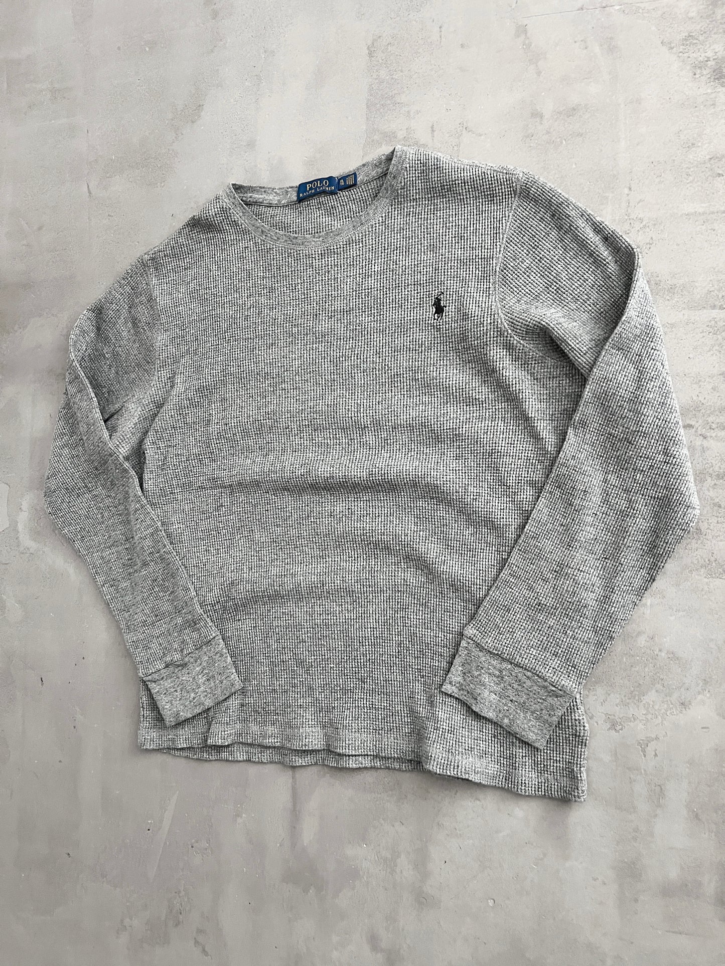 GREY RALPH LAUREN WAFFLE KNIT - 2000S - M/S