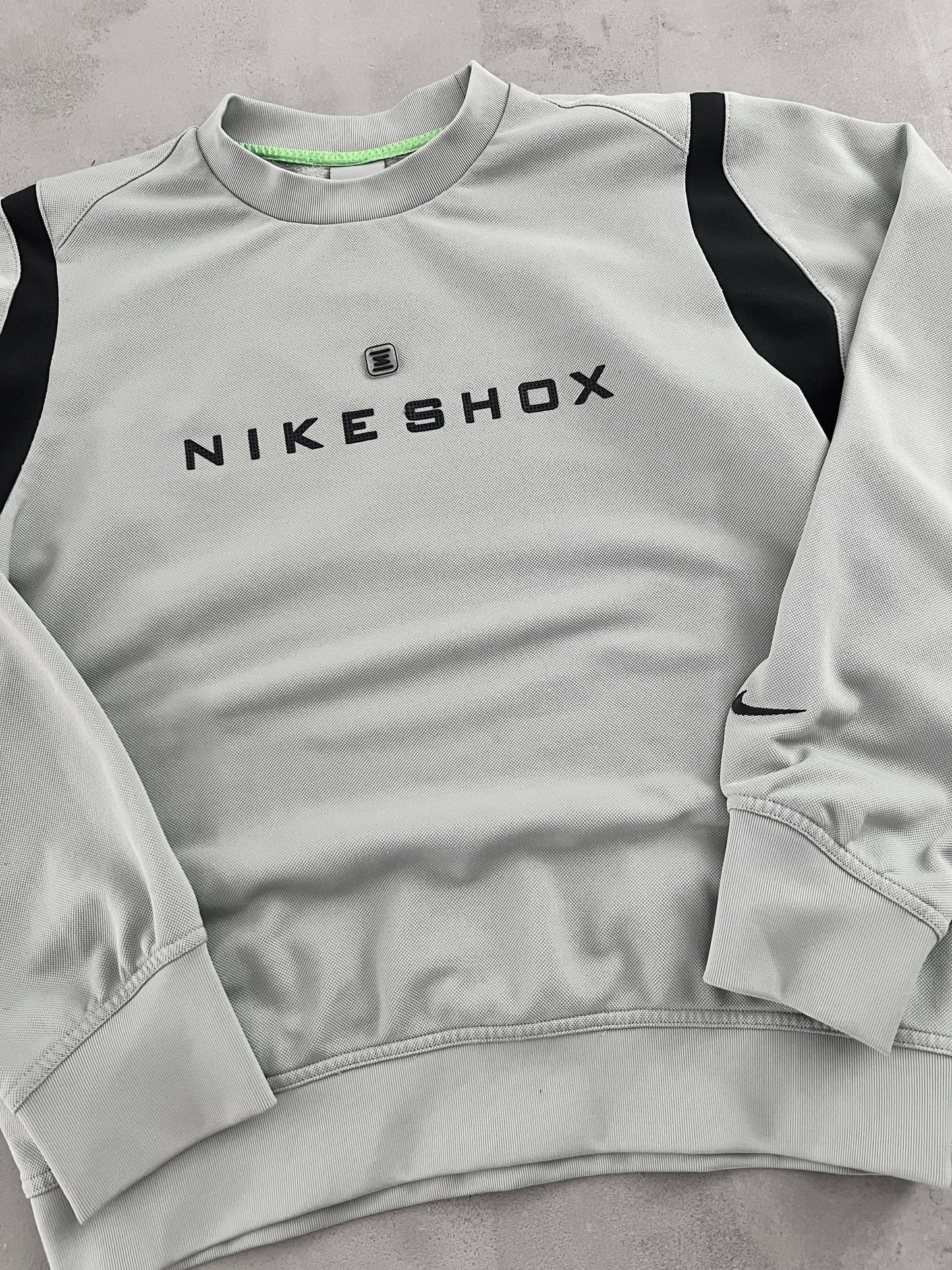 GREY NIKE SHOX SWEATER - 2000S - S