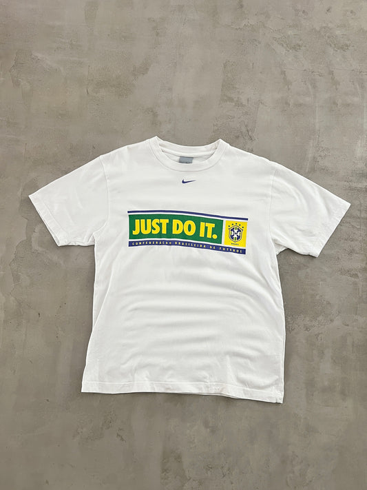 WHITE BRASIL NIKE TEE - 2000S - M