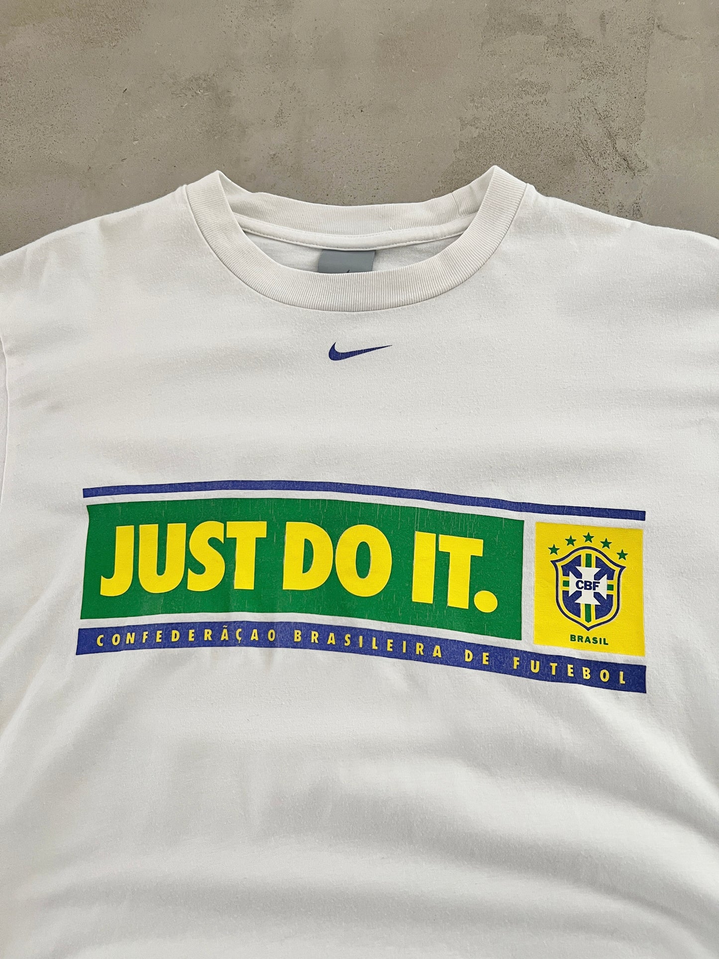 WHITE BRASIL NIKE TEE - 2000S - M