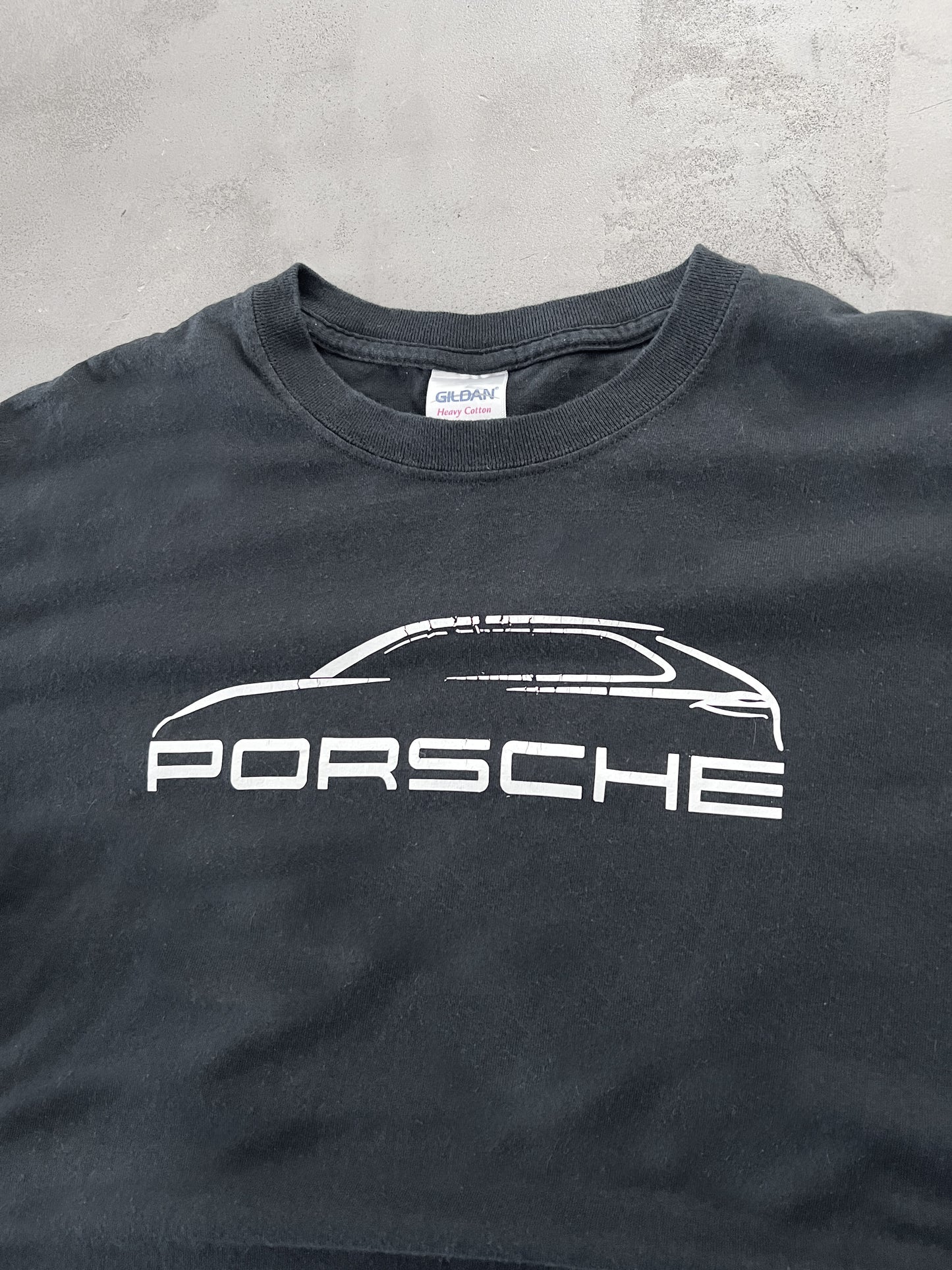 BLACK PORSCHE TEE - 2000S - L