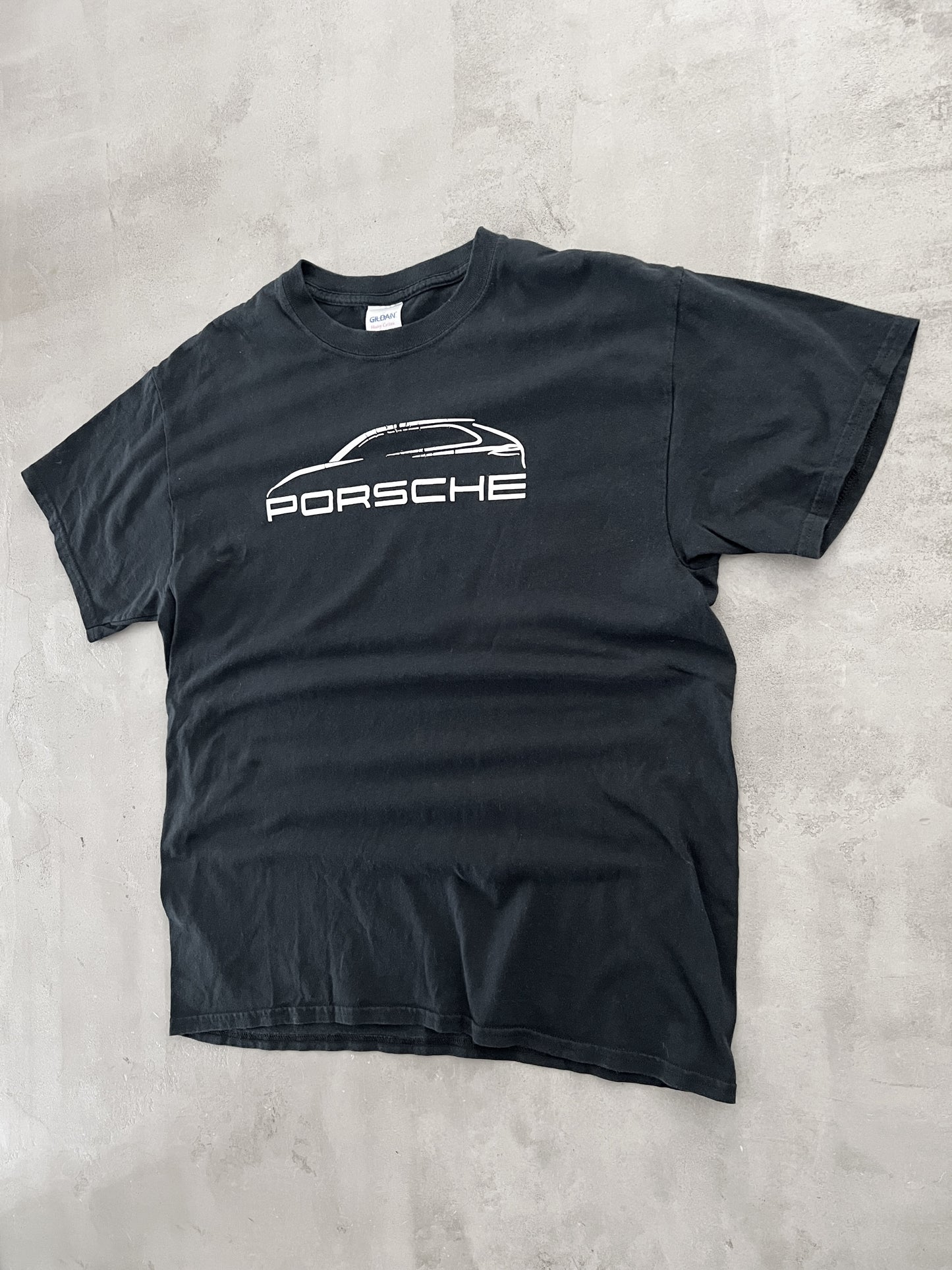 BLACK PORSCHE TEE - 2000S - L