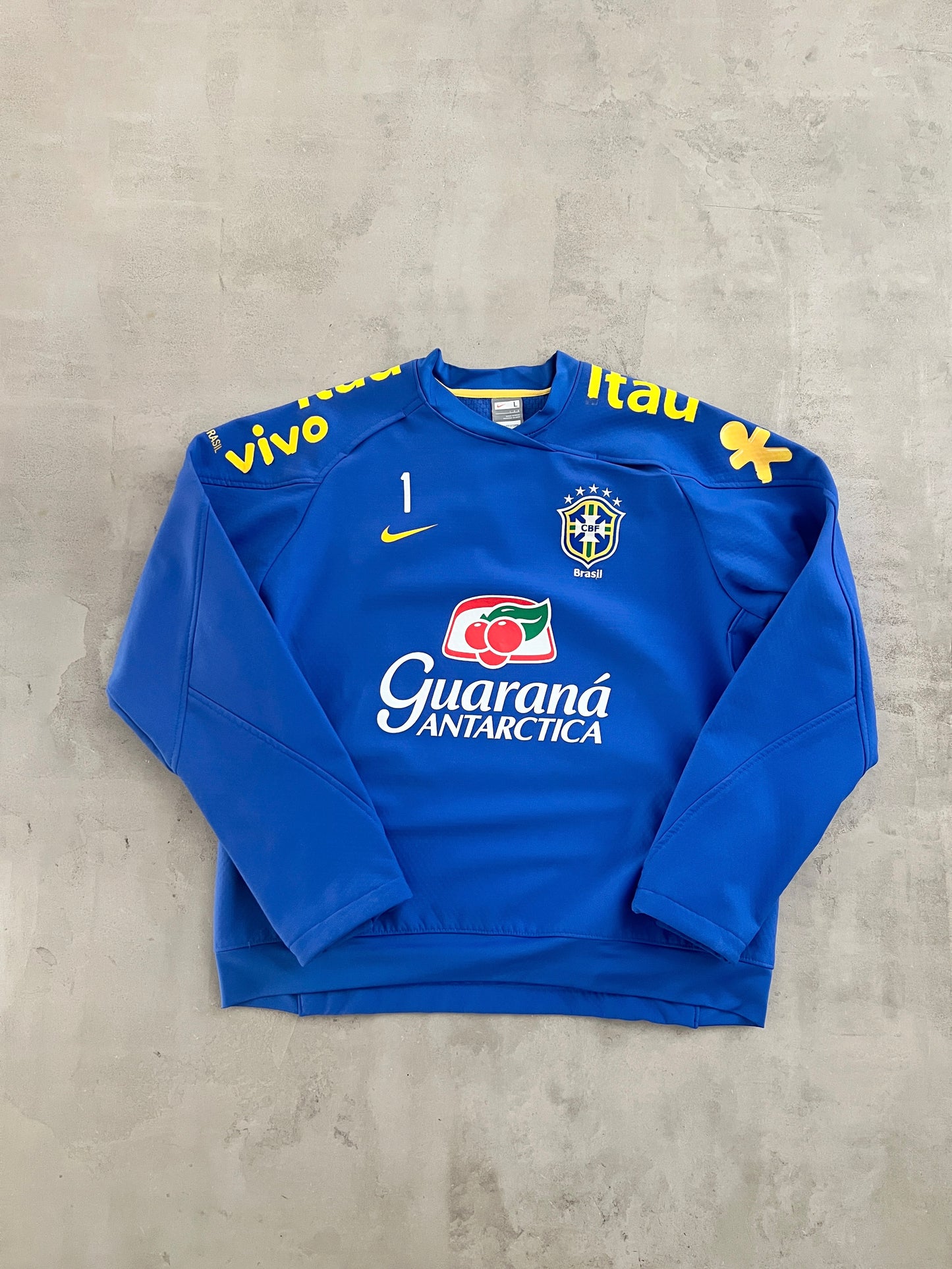 BLUE BRAZIL GUARANÁ ANTARCTICA NIKE SWEATER - 2000S - L