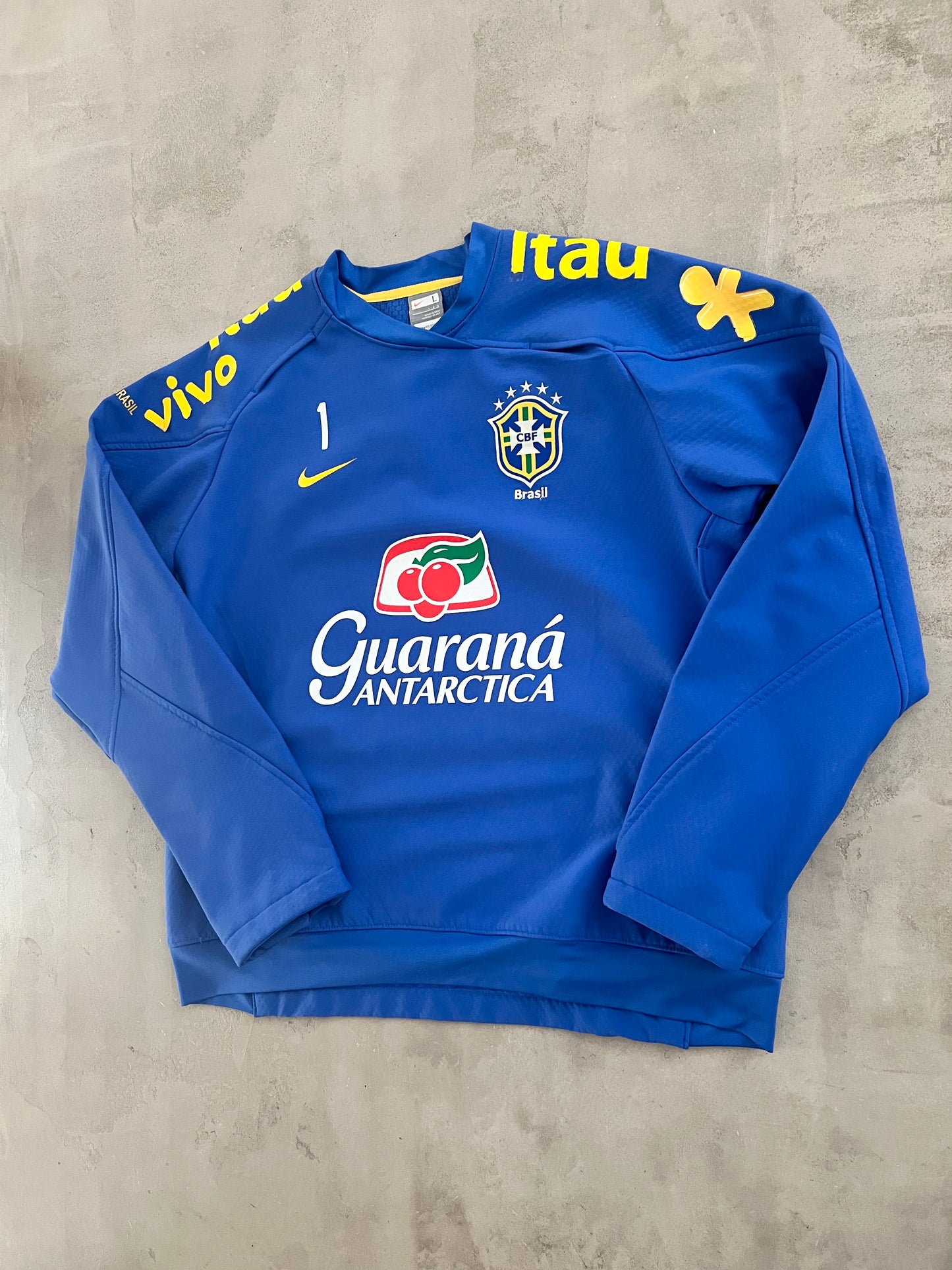 BLUE BRAZIL GUARANÁ ANTARCTICA NIKE SWEATER - 2000S - L