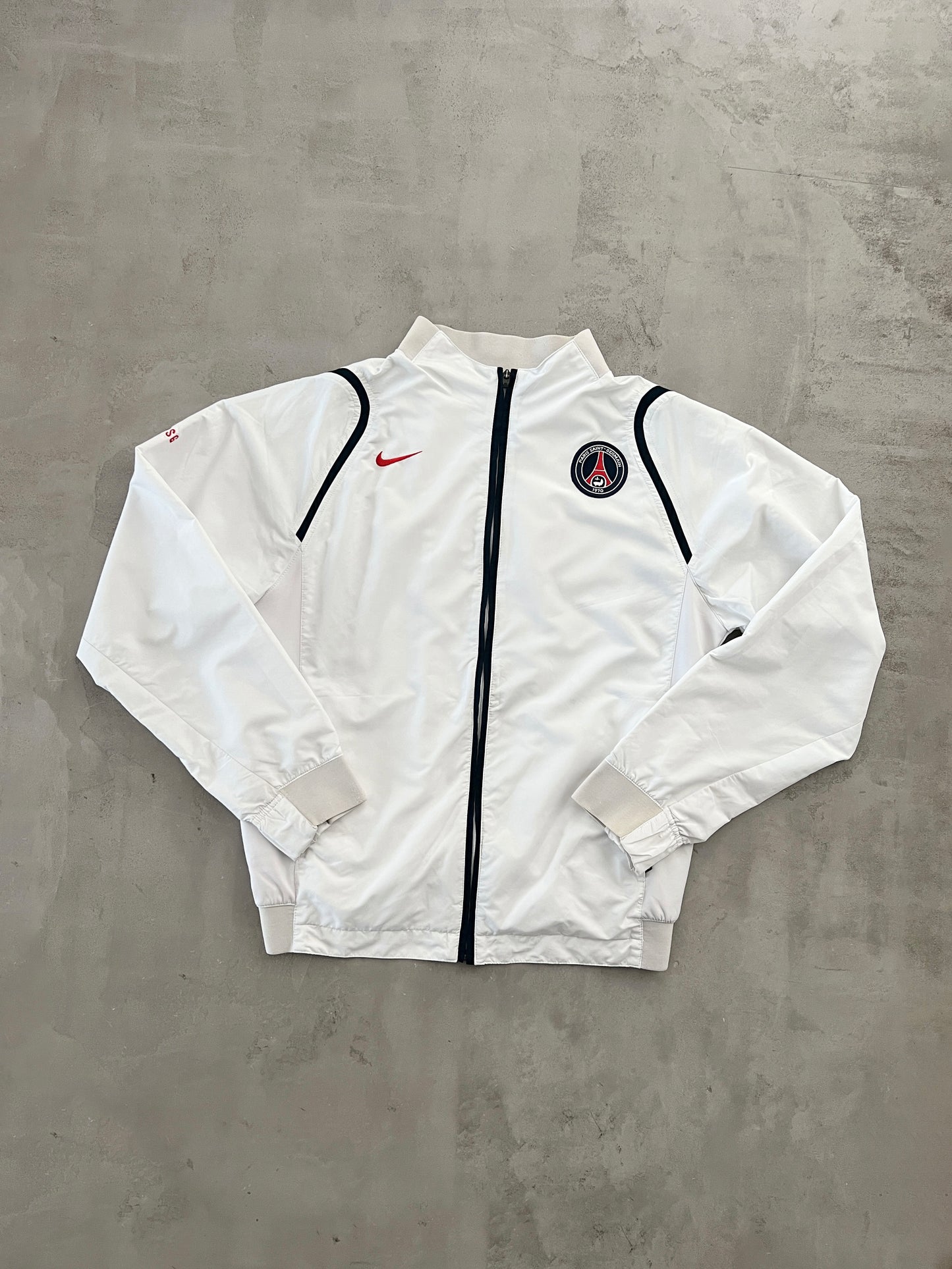 WHITE PSG NIKE TRACK JACKET - 2000S - M