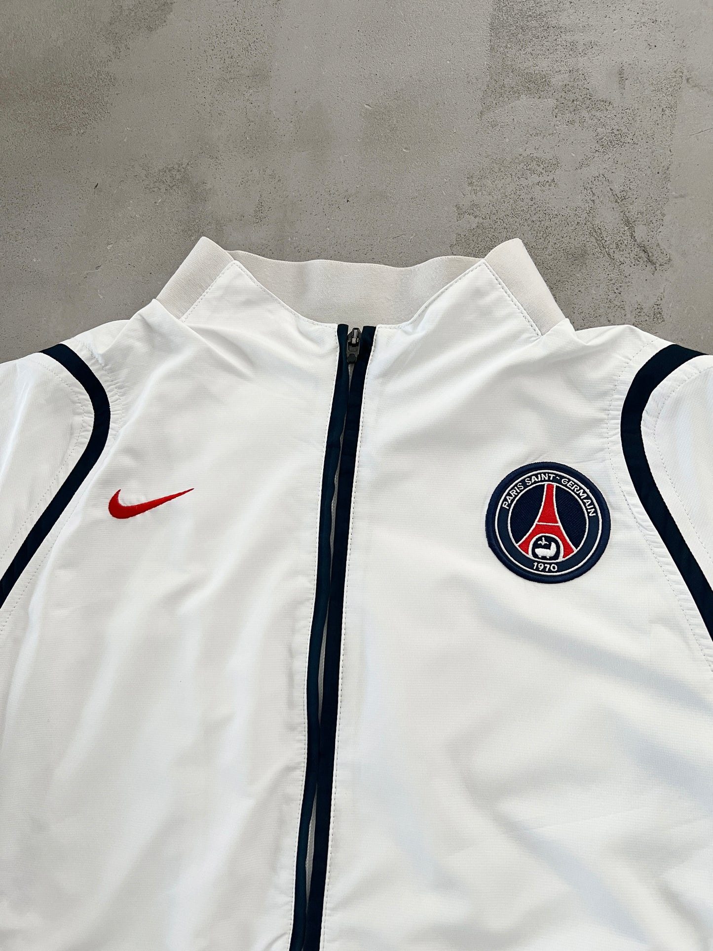 WHITE PSG NIKE TRACK JACKET - 2000S - M