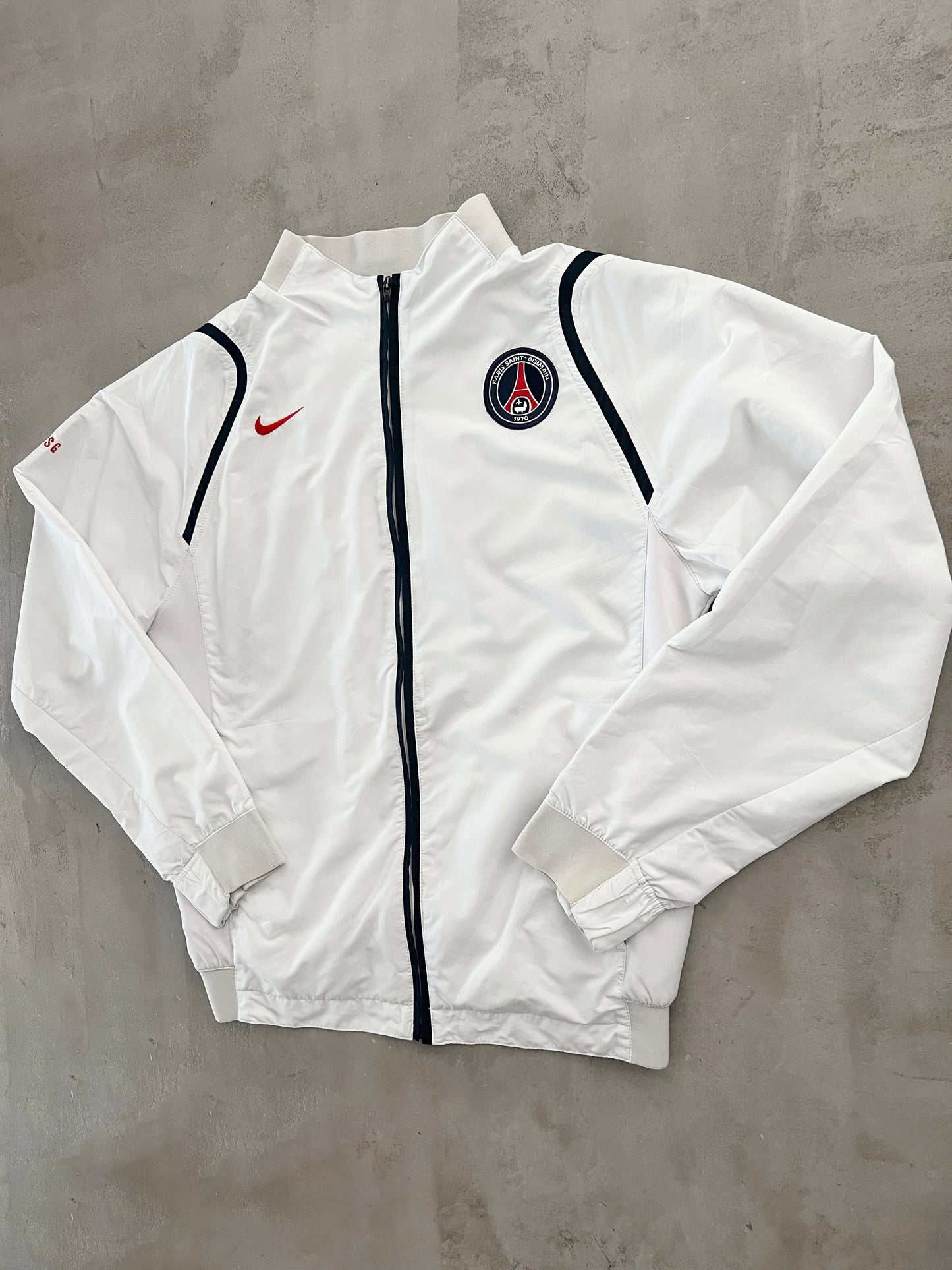 WHITE PSG NIKE TRACK JACKET - 2000S - M