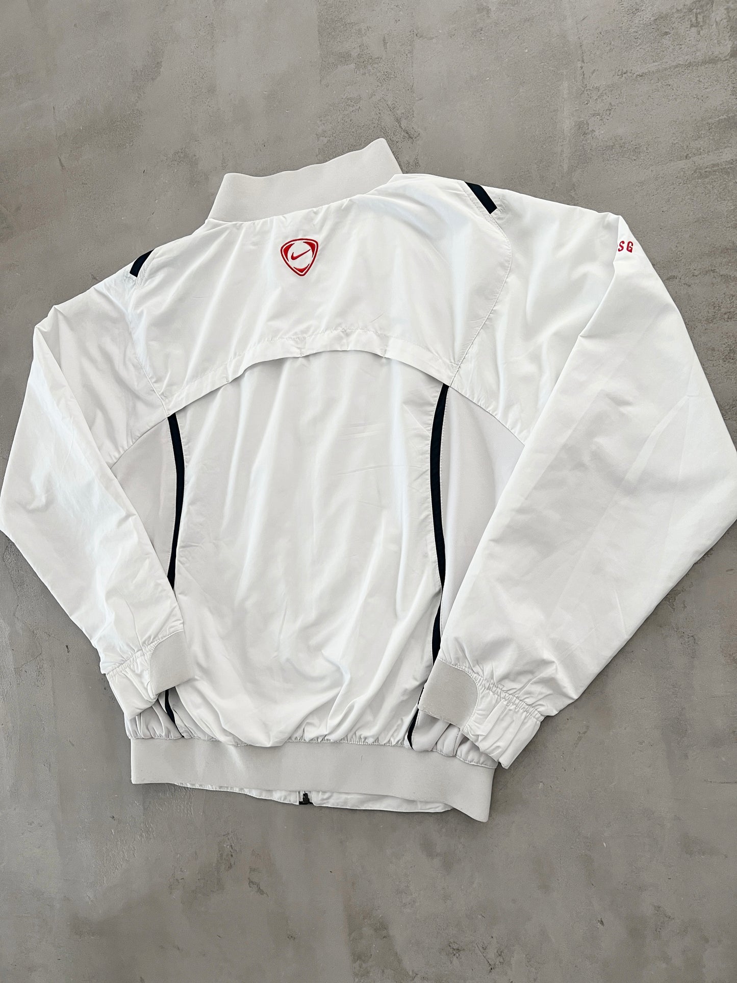 WHITE PSG NIKE TRACK JACKET - 2000S - M