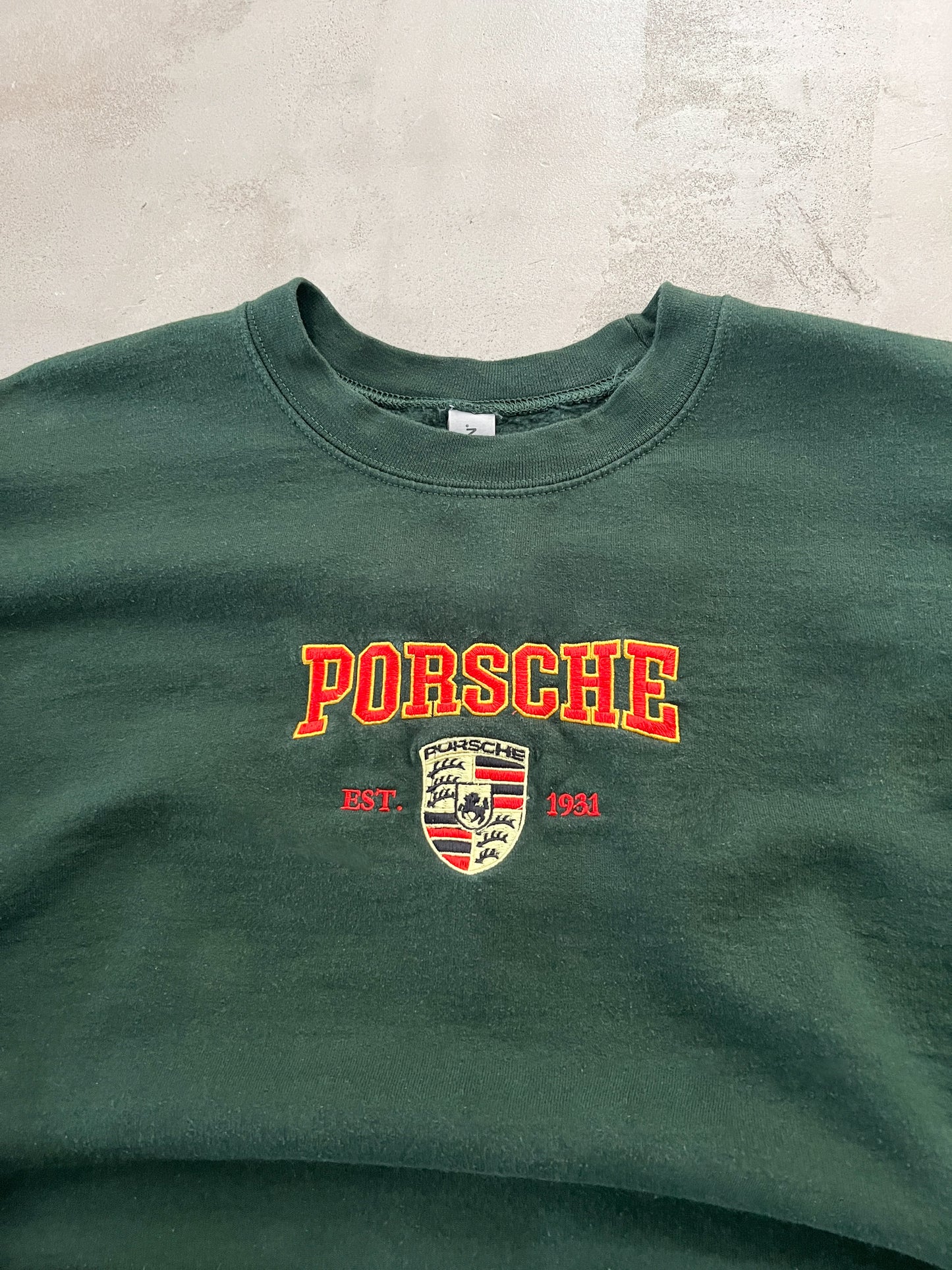GREEN PORSCHE SWEATER - 2000S - M/L