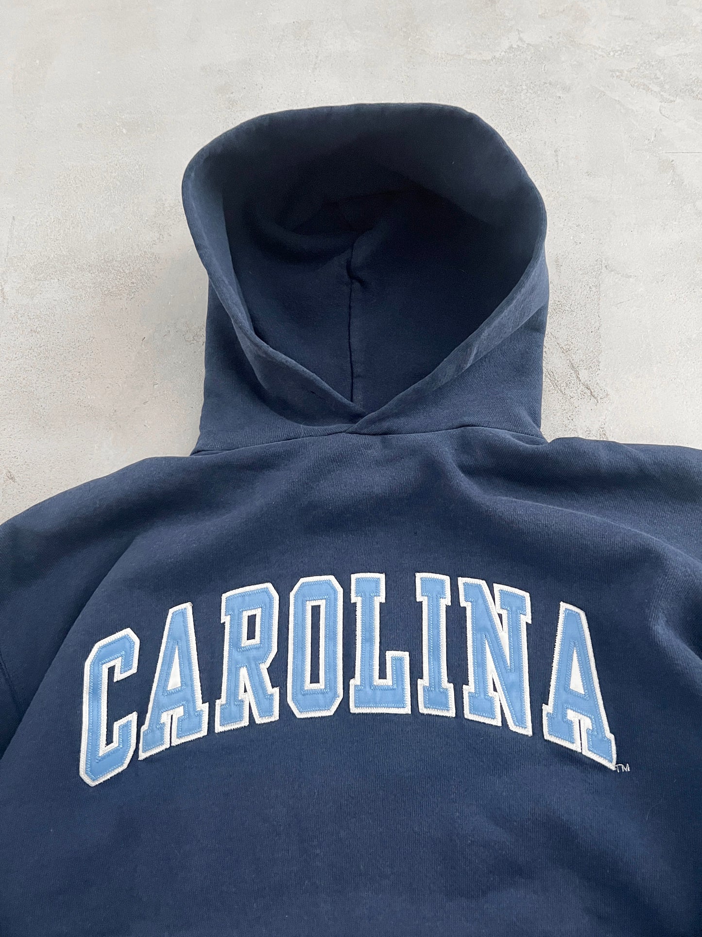 NAVY RUSSELL UNC HOODIE - 1990S - M