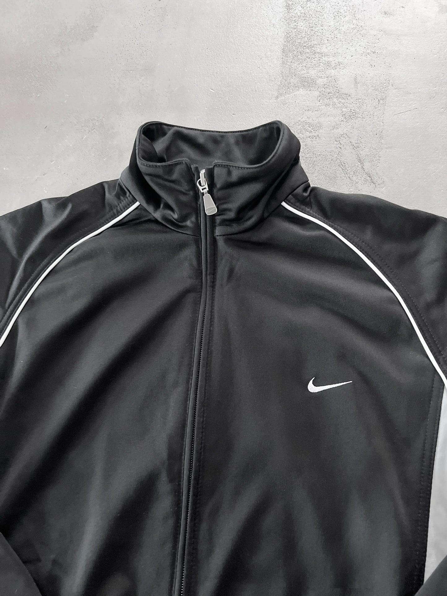BLACK/GREY NIKE TRACK JACKET - 2000S - M